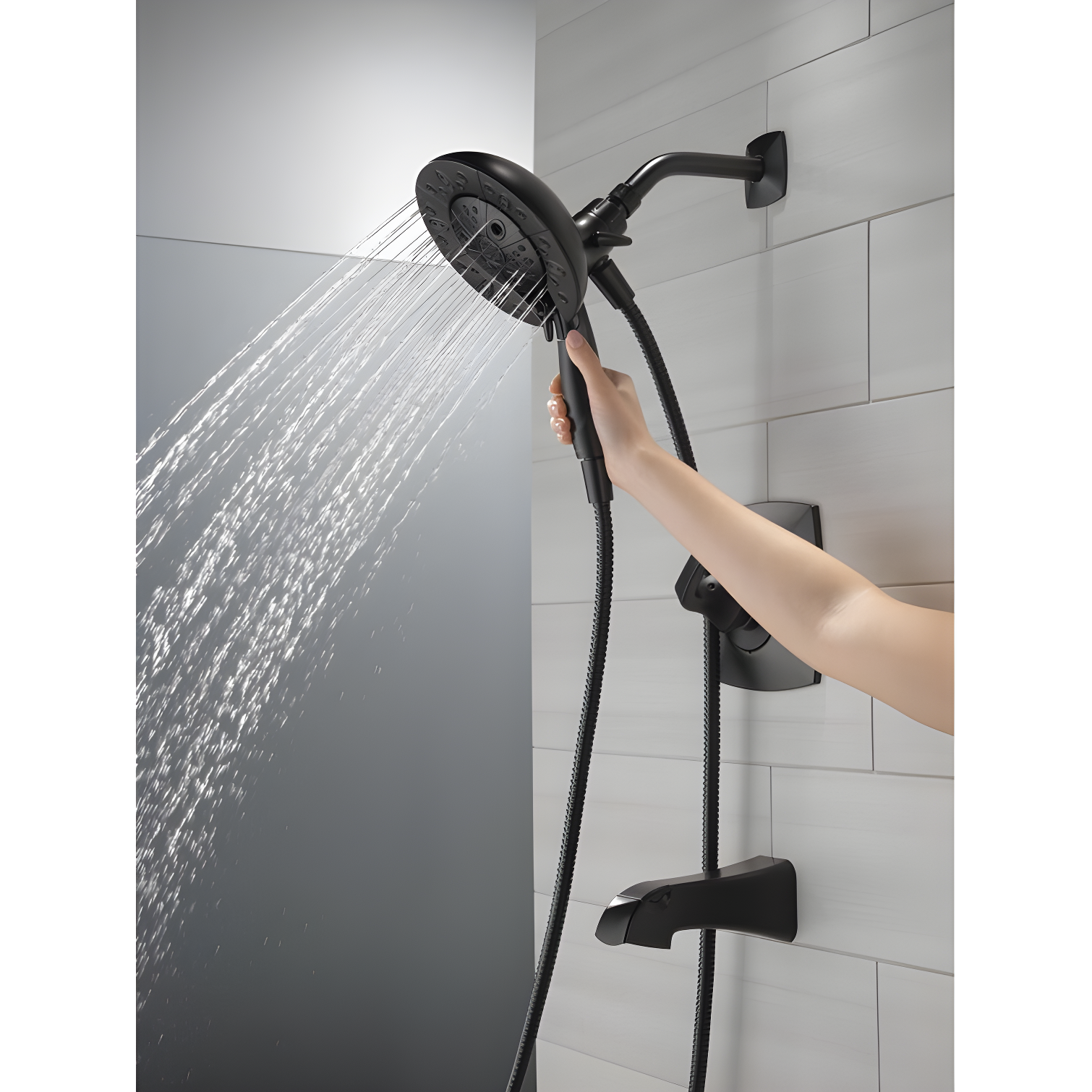 Vesna Single-Function Tub Shower Faucet Set, Shower Trim Kit with In2ition Shower Head and Valve