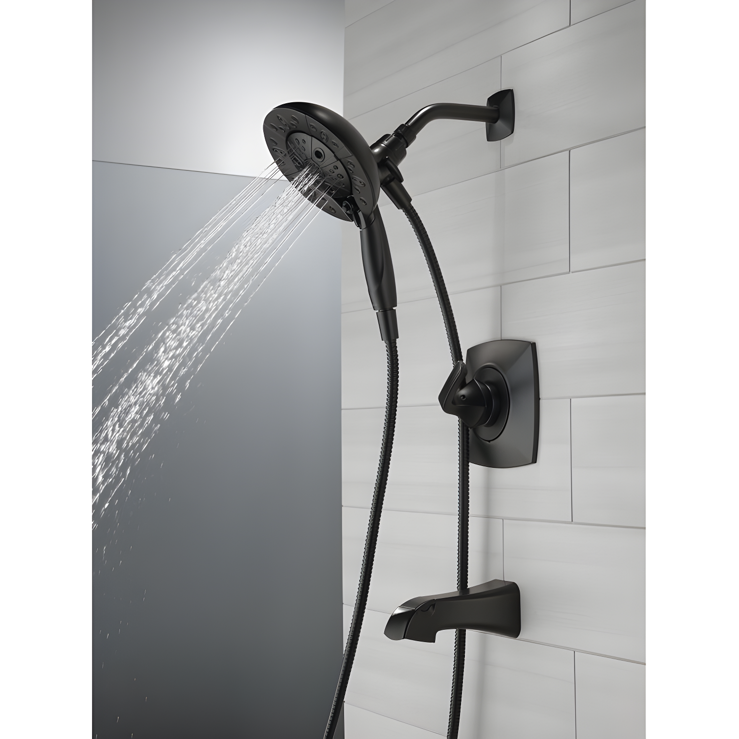 Vesna Single-Function Tub Shower Faucet Set, Shower Trim Kit with In2ition Shower Head and Valve