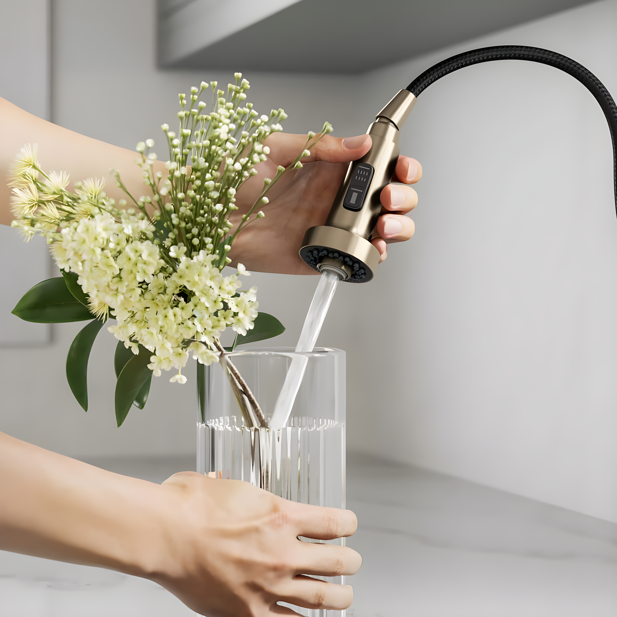 KRAUS Bolden Commercial Style 2-Function Single Handle Pull Down Kitchen Faucet