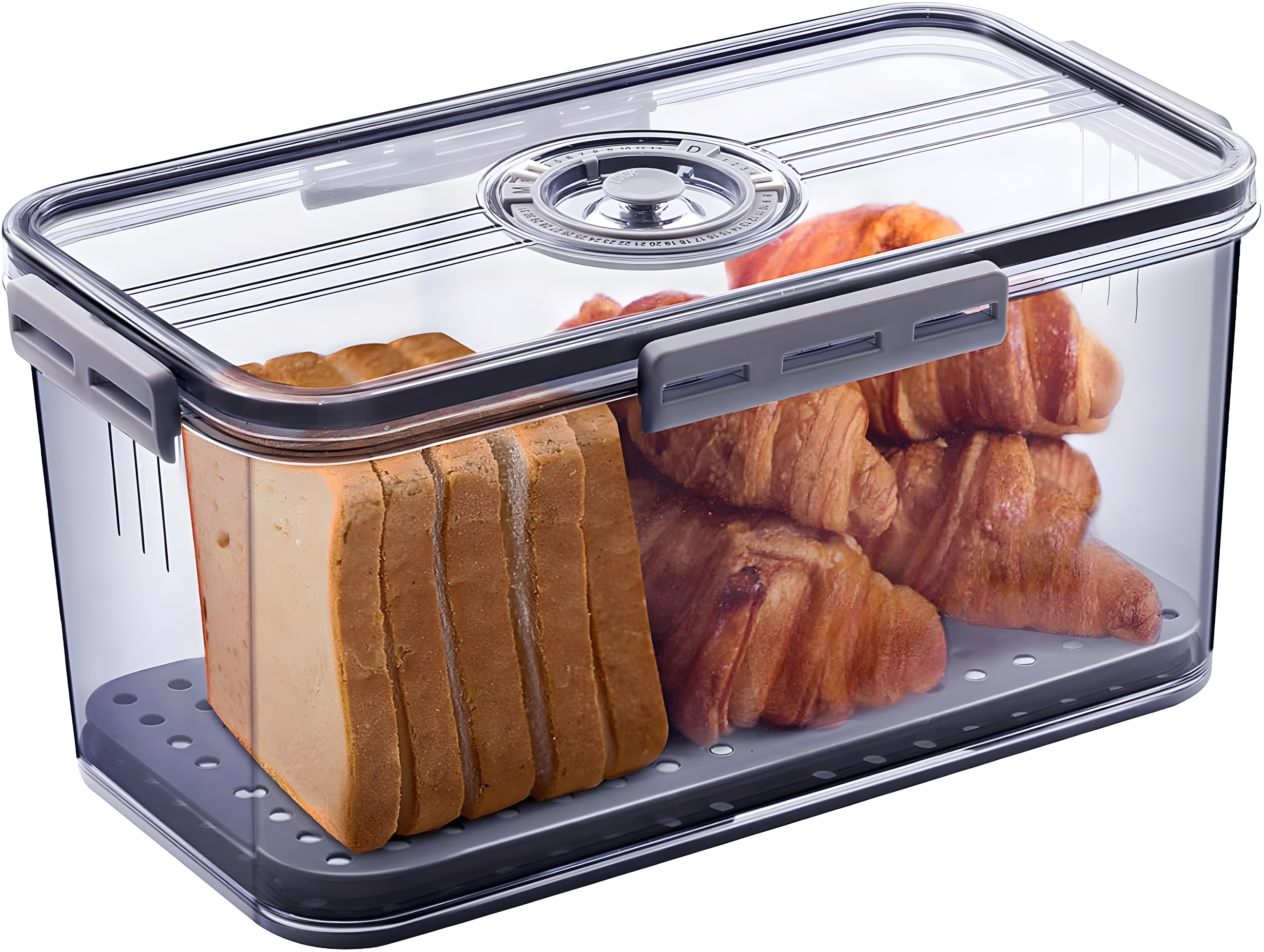 Rebrilliant Bread Box Bread Boxes for Kitchen Counter Airtight, Time Recording Bread Storage