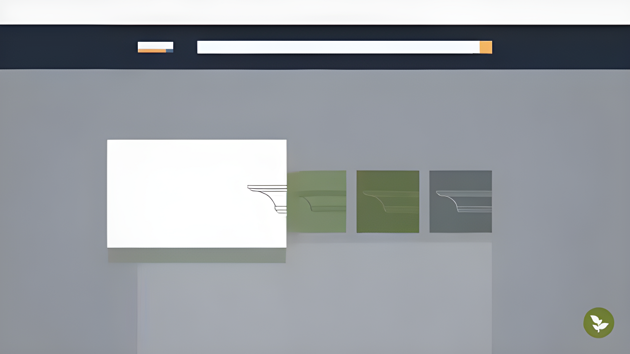 3'' H x 96'' W x 2.125'' D Plastic Crown