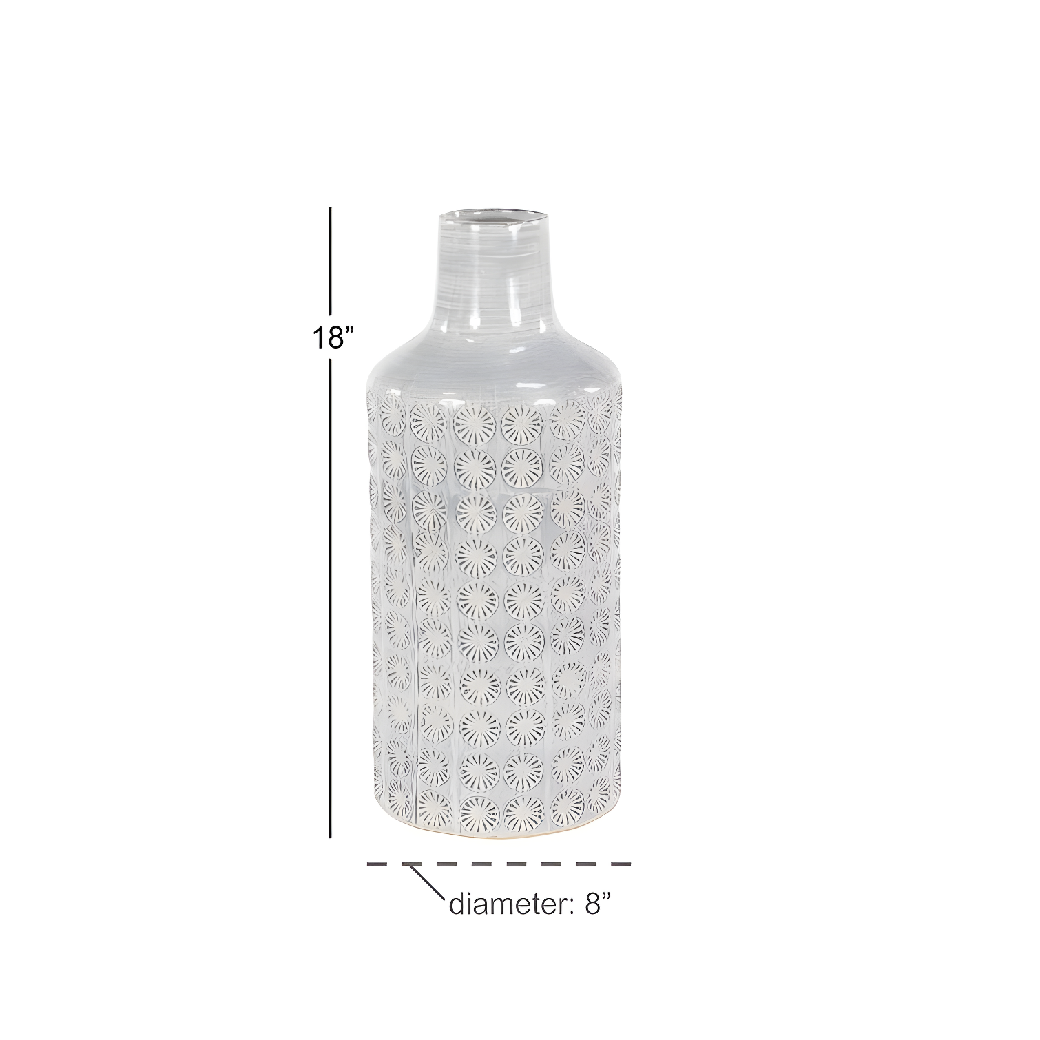 CosmoLiving by Cosmopolitan Porcelain Ceramic Floral Decorative Vase