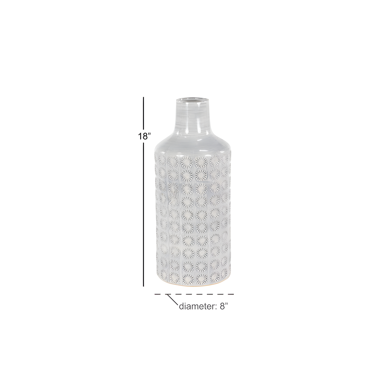 CosmoLiving by Cosmopolitan Porcelain Ceramic Floral Decorative Vase