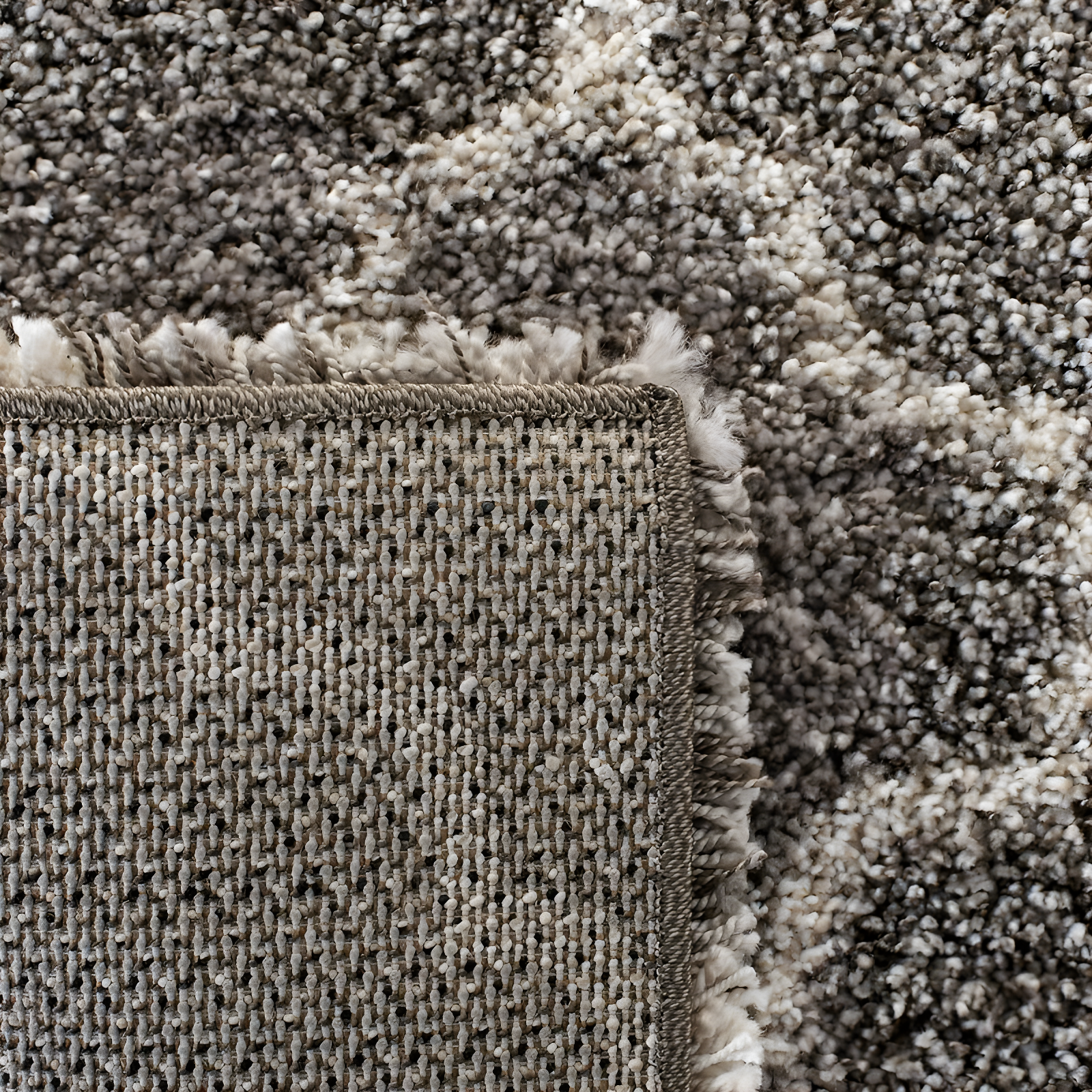 Hudson Shag SGH282 Power Loomed Indoor Area Rug - Grey/Ivory - 6'x9' - Safavieh
