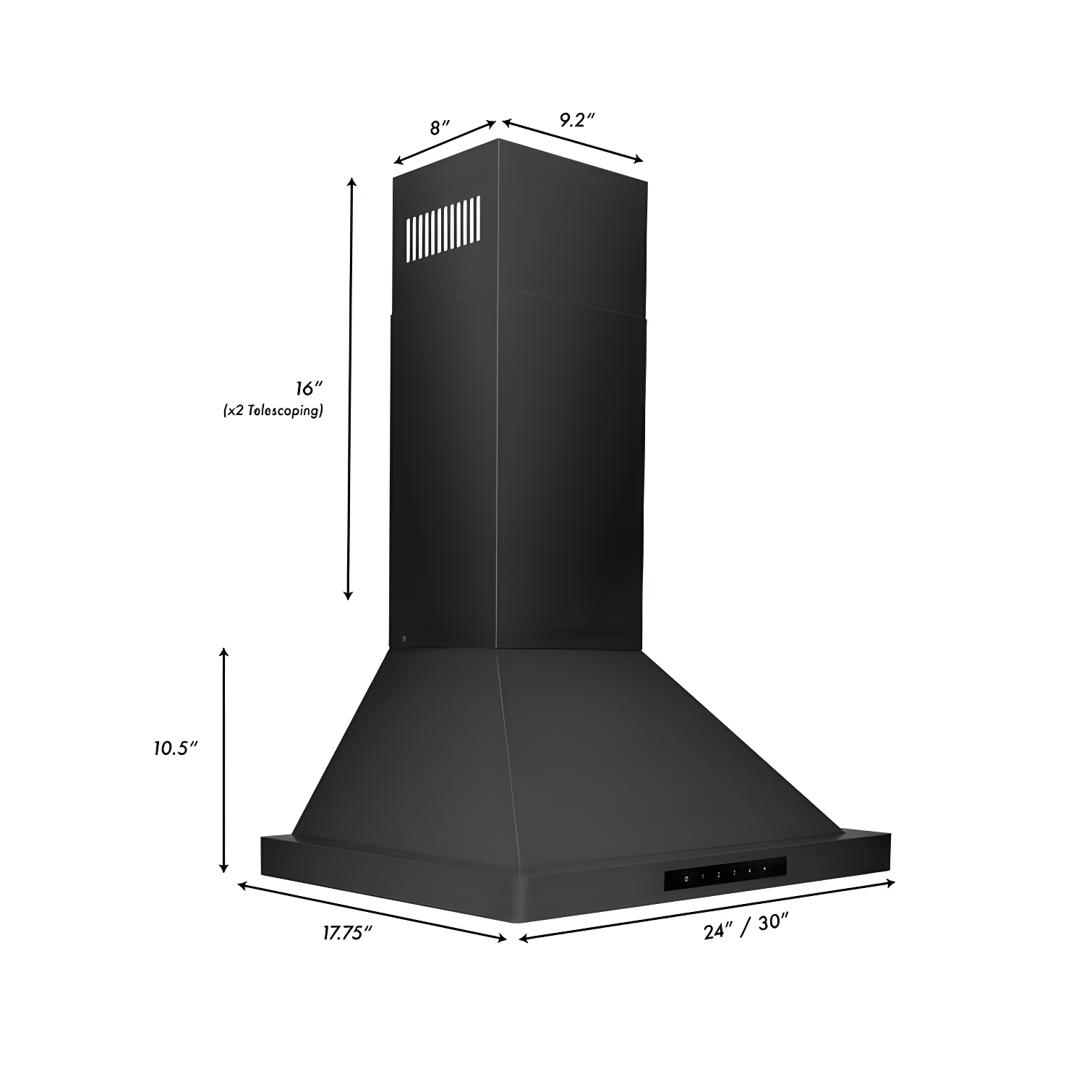 ZLINE 24 in. Convertible Vent Wall Mount Range Hood in Stainless Steel (KB-24)