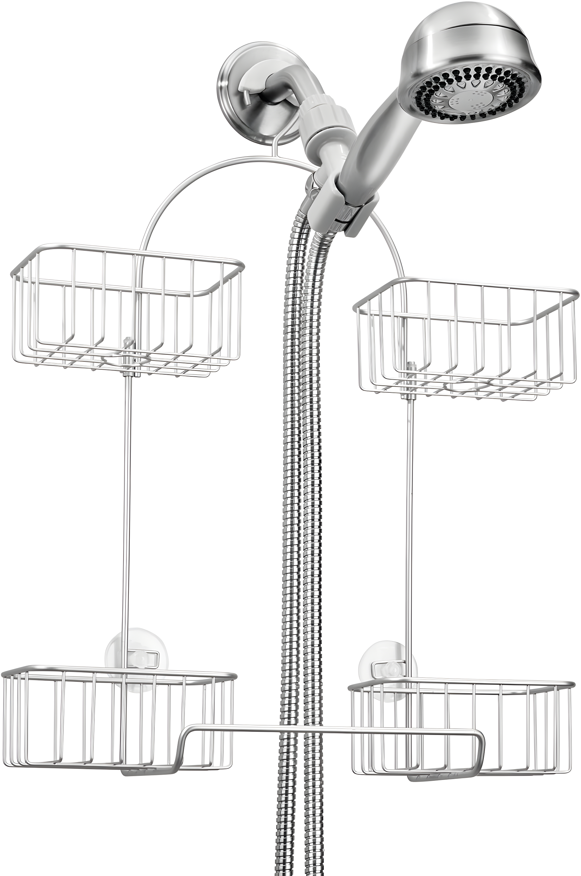 iDesign iDesign Classico Handheld Hose Hanging Shower Organizer, 15.98" x 6.46" x 12.99", Chrome