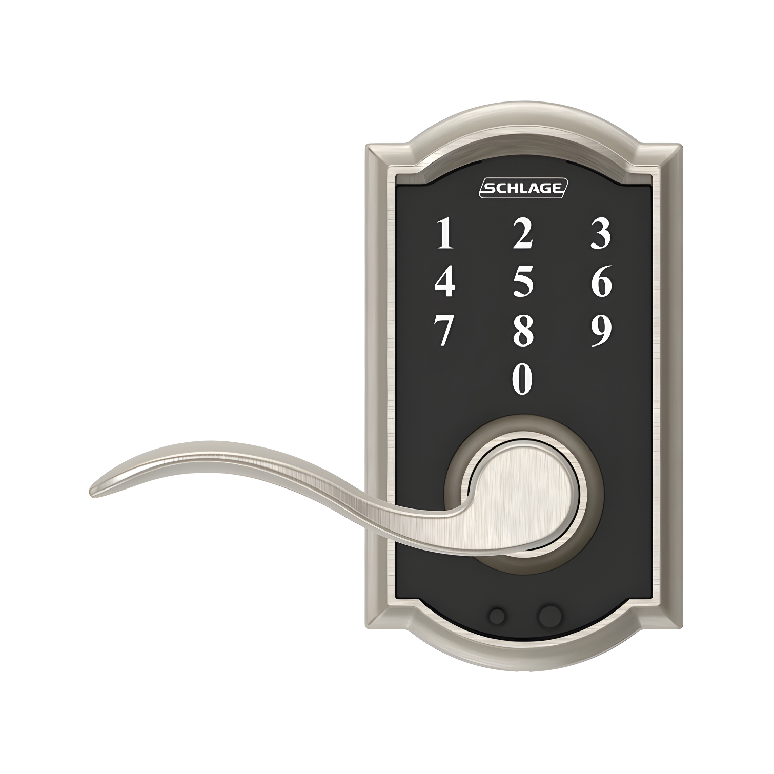 Schlage Touch Keyless Touchscreen Lever with Camelot Trim and Accent Lever