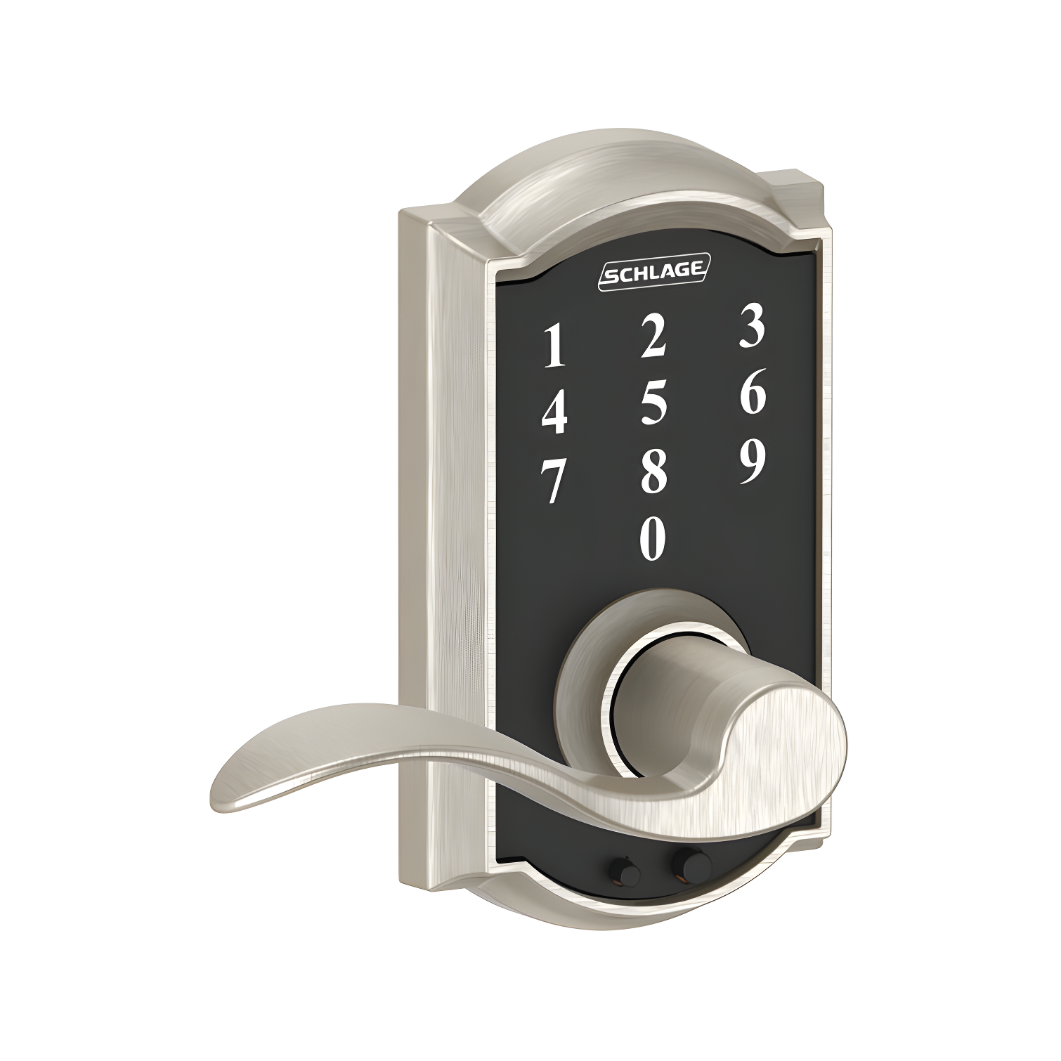 Schlage Touch Keyless Touchscreen Lever with Camelot Trim and Accent Lever