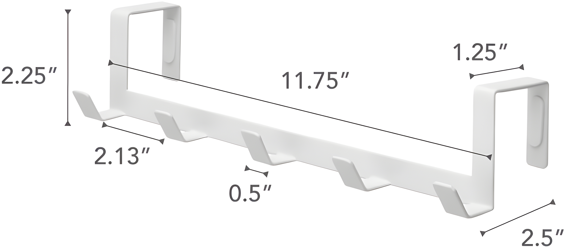 Yamazaki Home Over The Door Hooks - Hanging Coat Rack, Steel, Wide, Over-the-Door