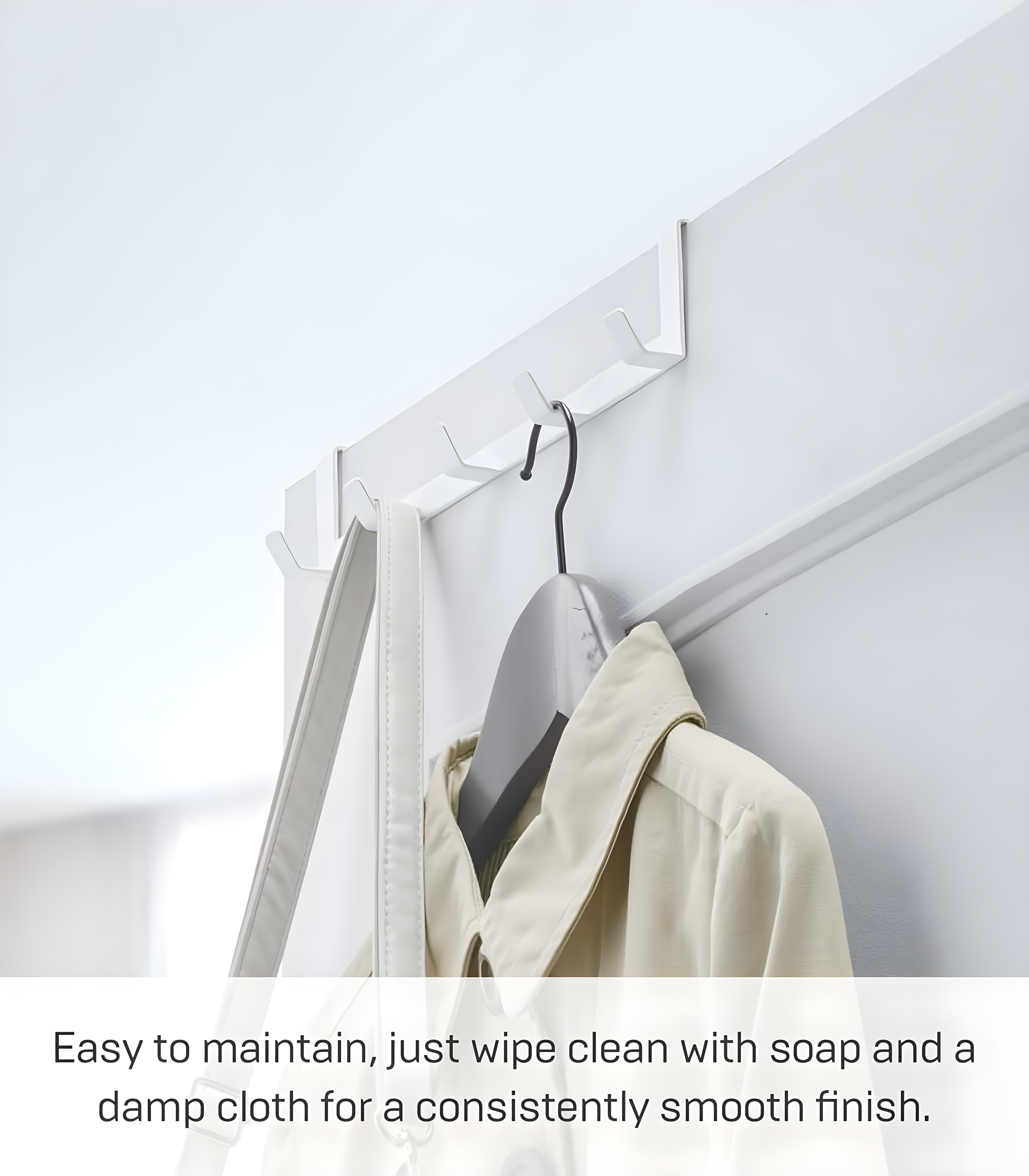 Yamazaki Home Over The Door Hooks - Hanging Coat Rack, Steel, Wide, Over-the-Door
