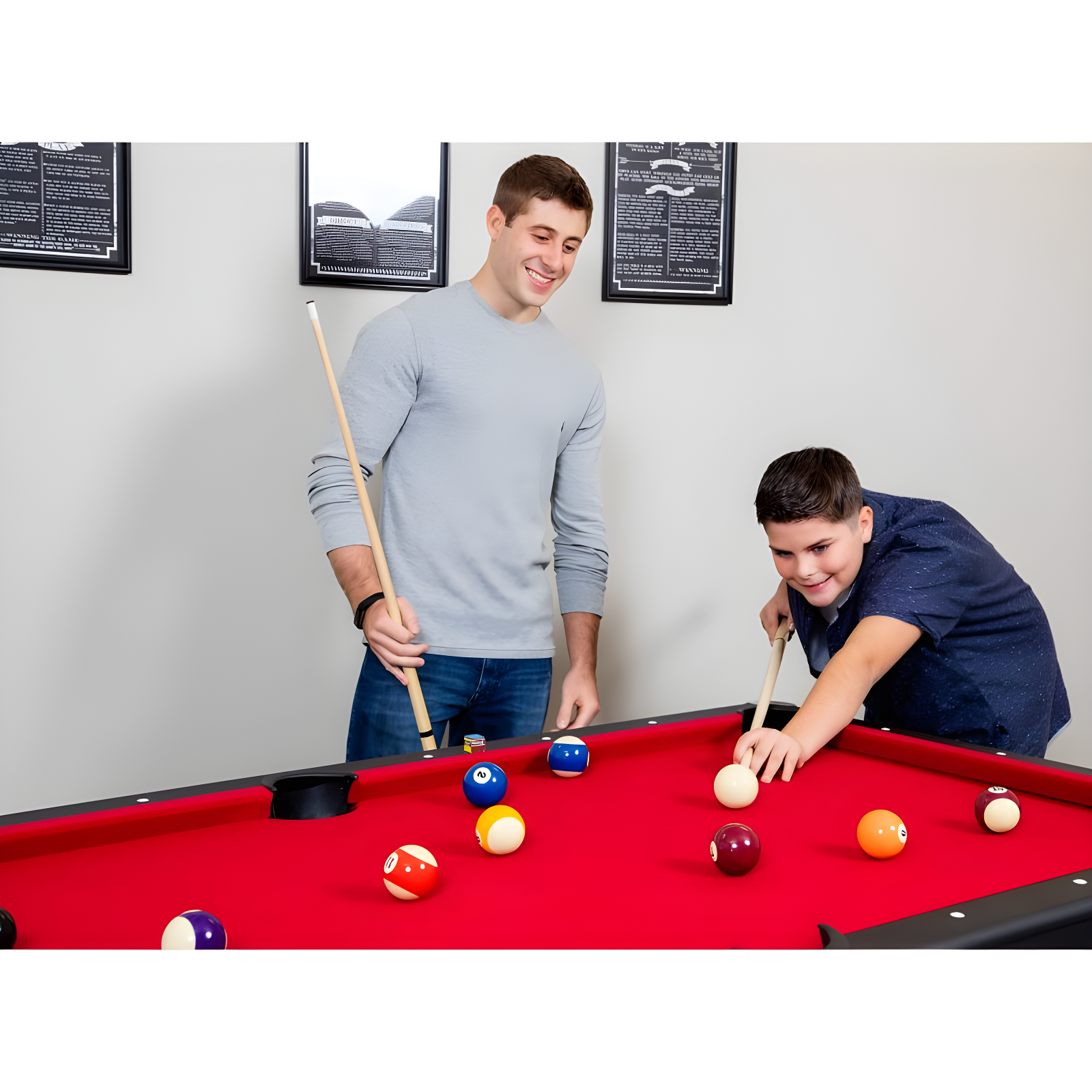 Hathaway Games Hathaway Spartan 6 Ft Pool Table, with Ping Pong Multi Game Combo Tables for Family Recreation Game Rooms - Includes Billiard Balls, Cues, Paddles, Brush & More
