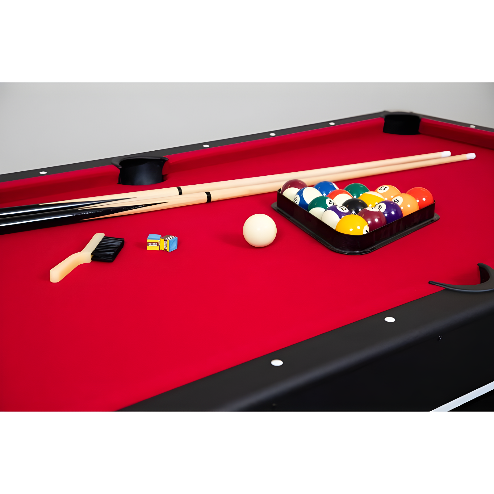 Hathaway Games Hathaway Spartan 6 Ft Pool Table, with Ping Pong Multi Game Combo Tables for Family Recreation Game Rooms - Includes Billiard Balls, Cues, Paddles, Brush & More