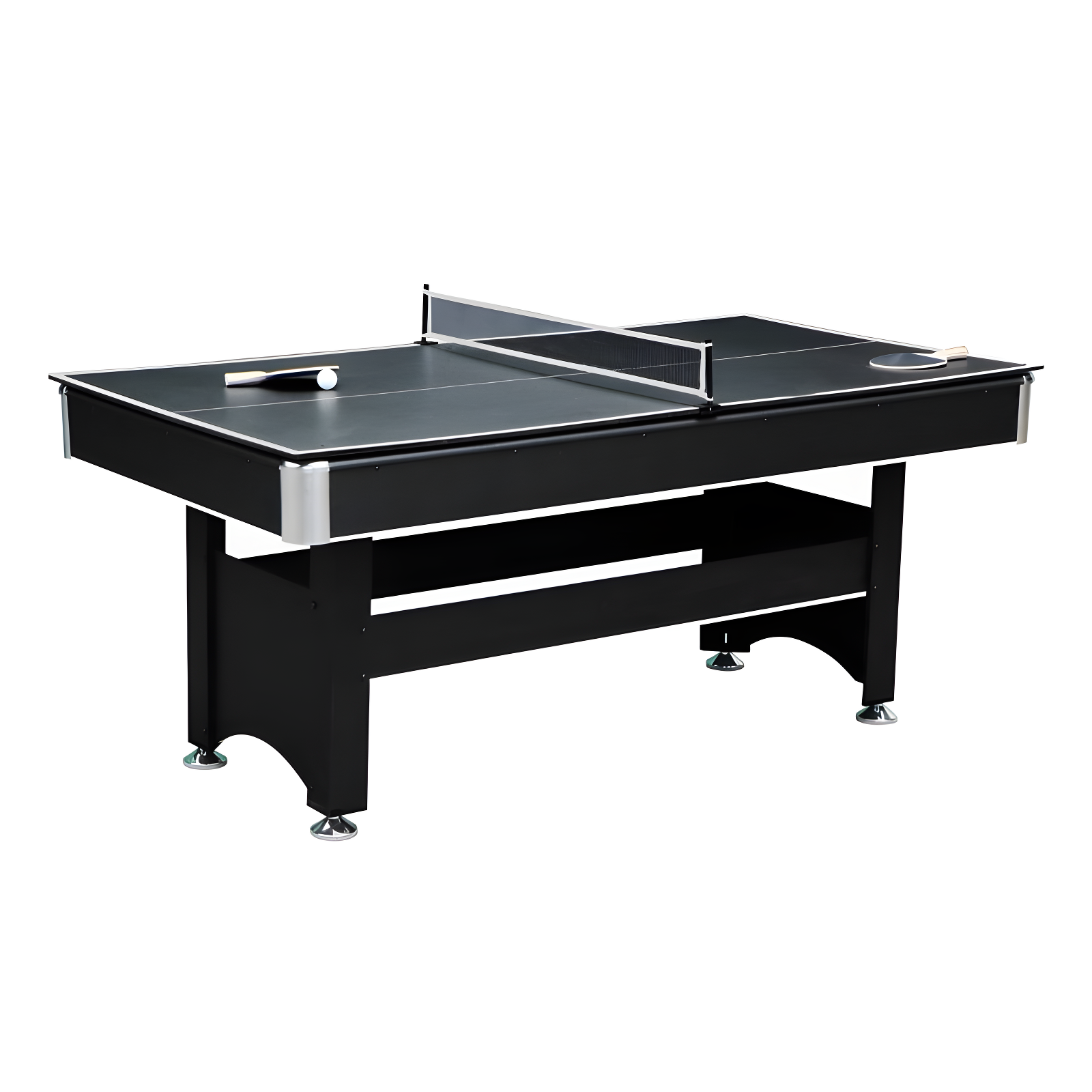 Hathaway Games Hathaway Spartan 6 Ft Pool Table, with Ping Pong Multi Game Combo Tables for Family Recreation Game Rooms - Includes Billiard Balls, Cues, Paddles, Brush & More