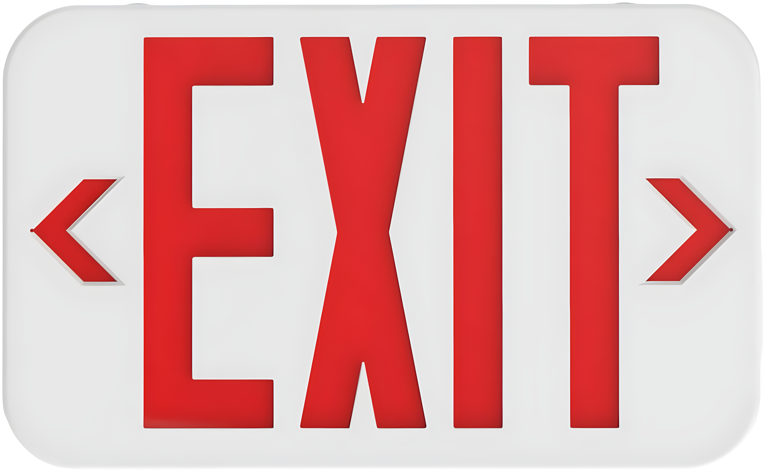 Hubbell Lighting CER Compass CE Series 1.8-Watt White and Red Integrated LED Exit Sign with NiCad Battery