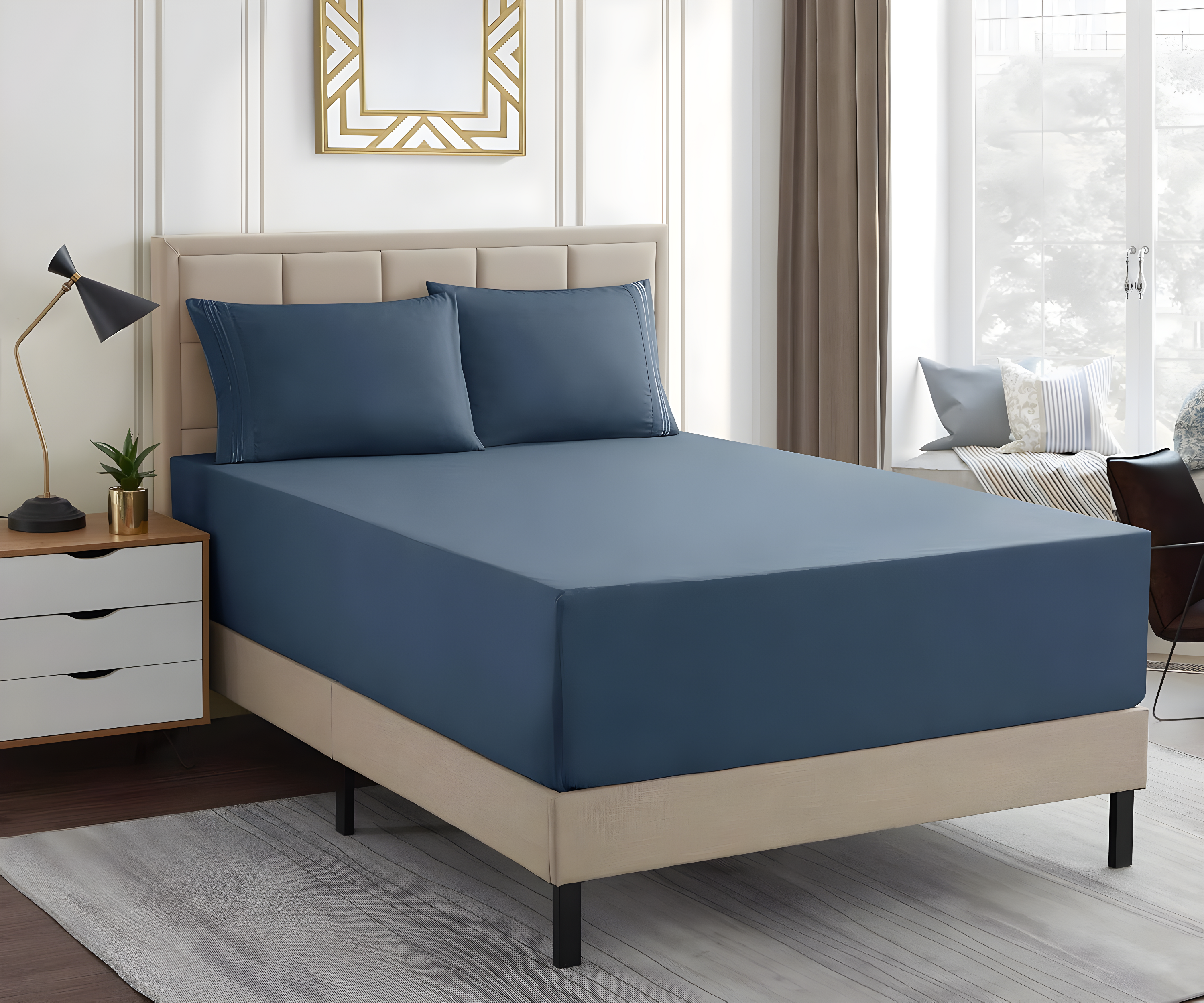 Sweet Home Collection 18-24" Extra Deep Pocket Ultra Soft Microfiber Solid Sheet Set