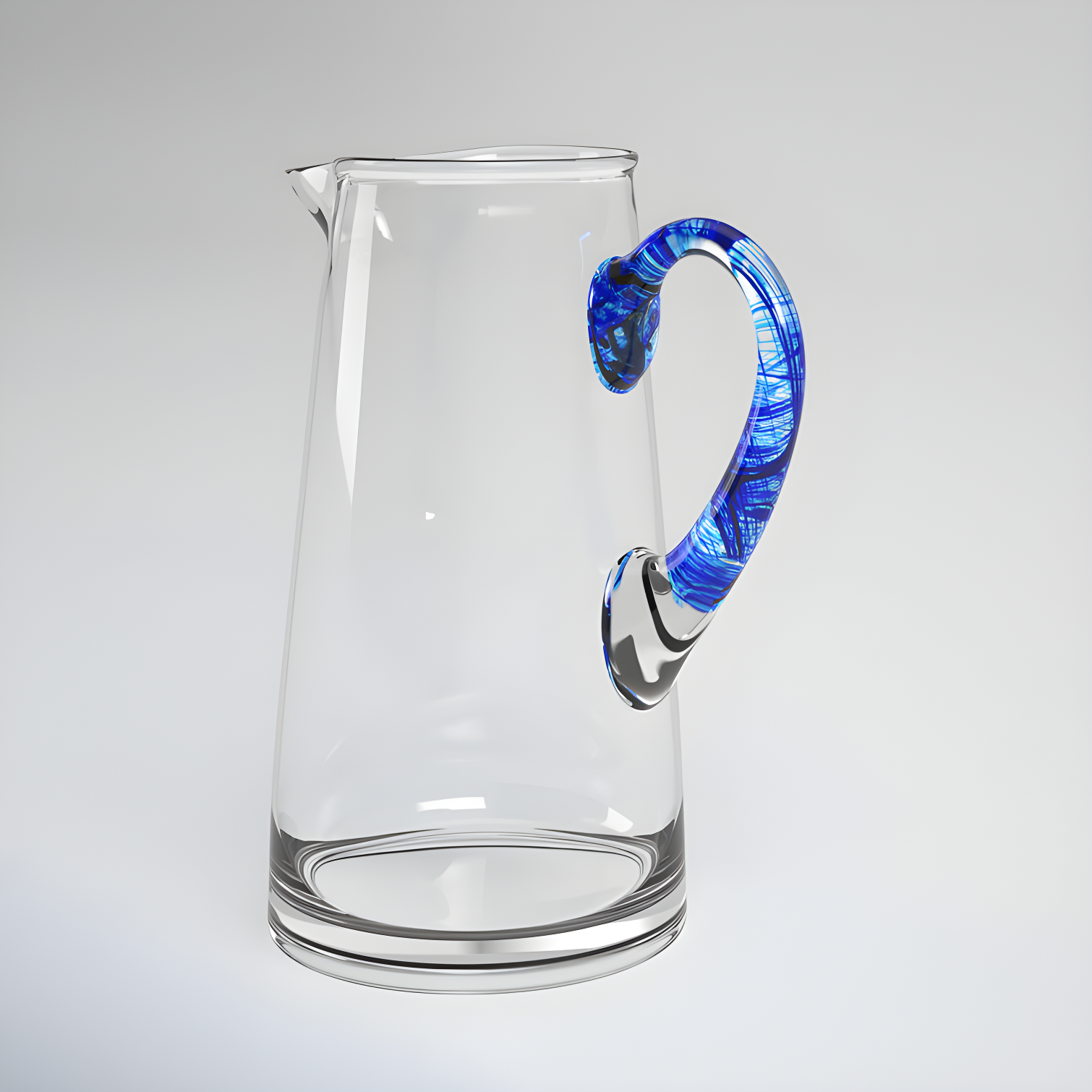 Libbey Cabos Blue-Handled Glass Pitcher, 90-ounce