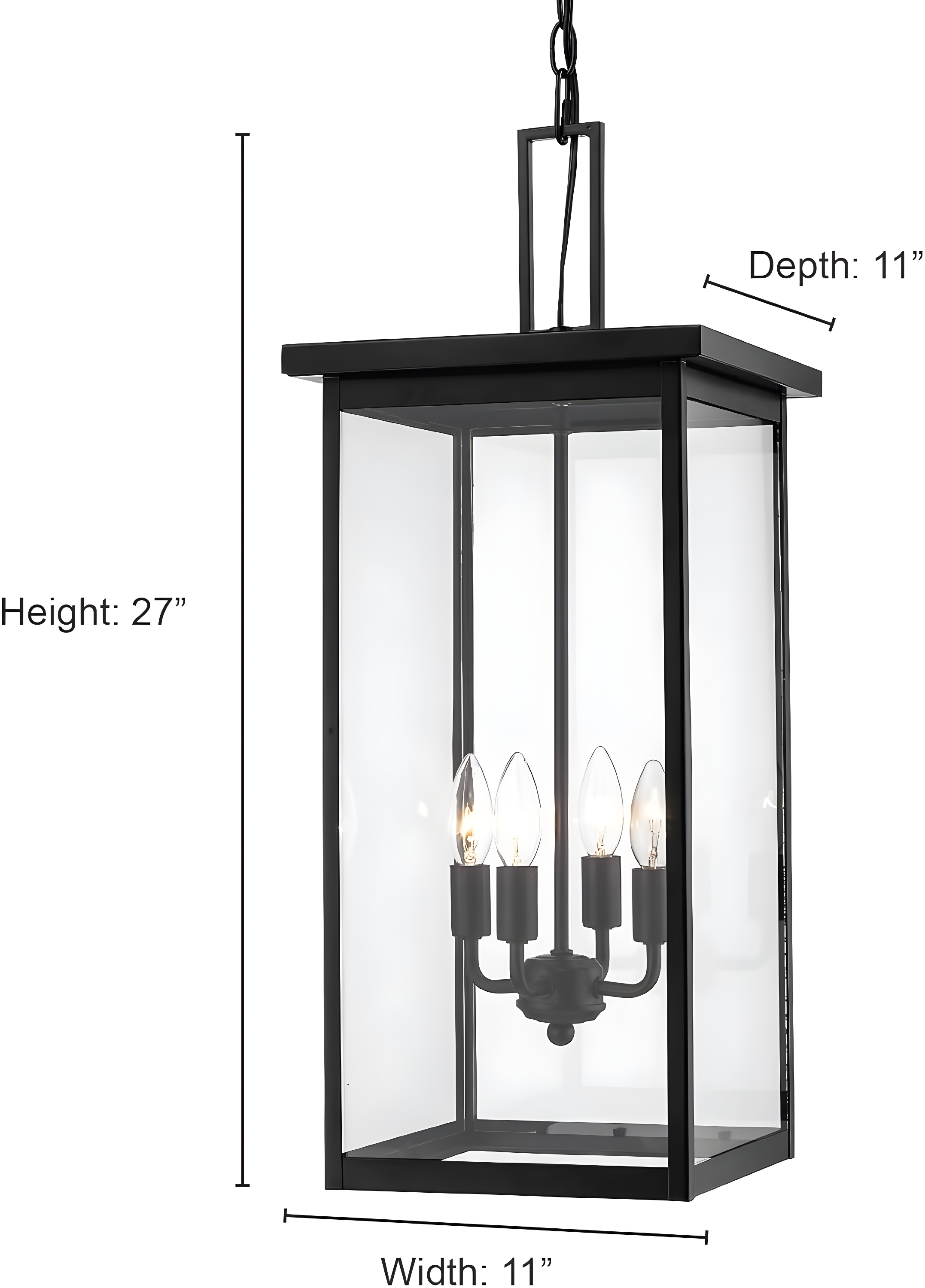 Millennium Lighting 2605 Barkeley 4 Light 11" Wide Outdoor Pendant - Black