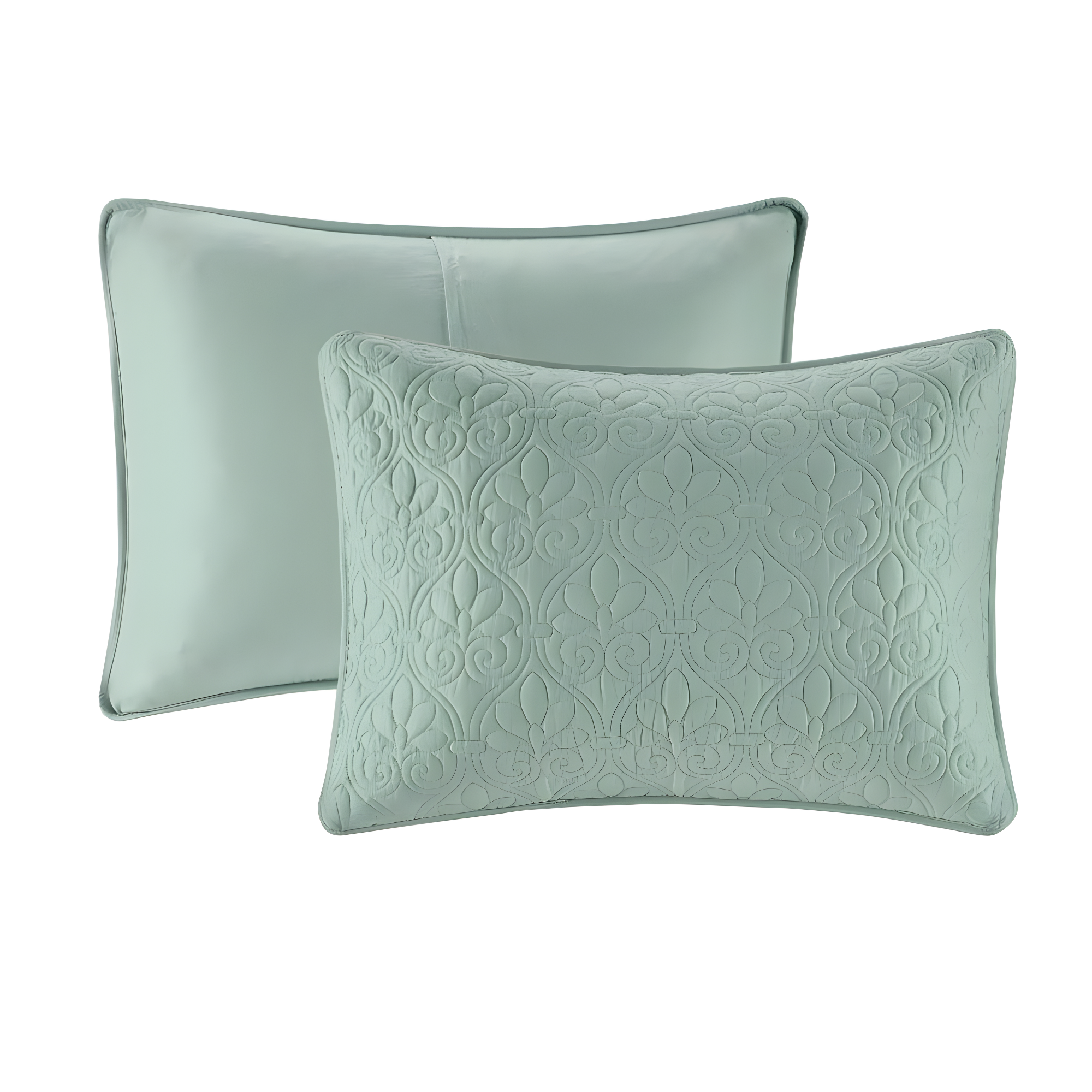 Madison Park 3pc King/California King Vancouver Reversible Coverlet Set Seafoam: Includes 2 Shams