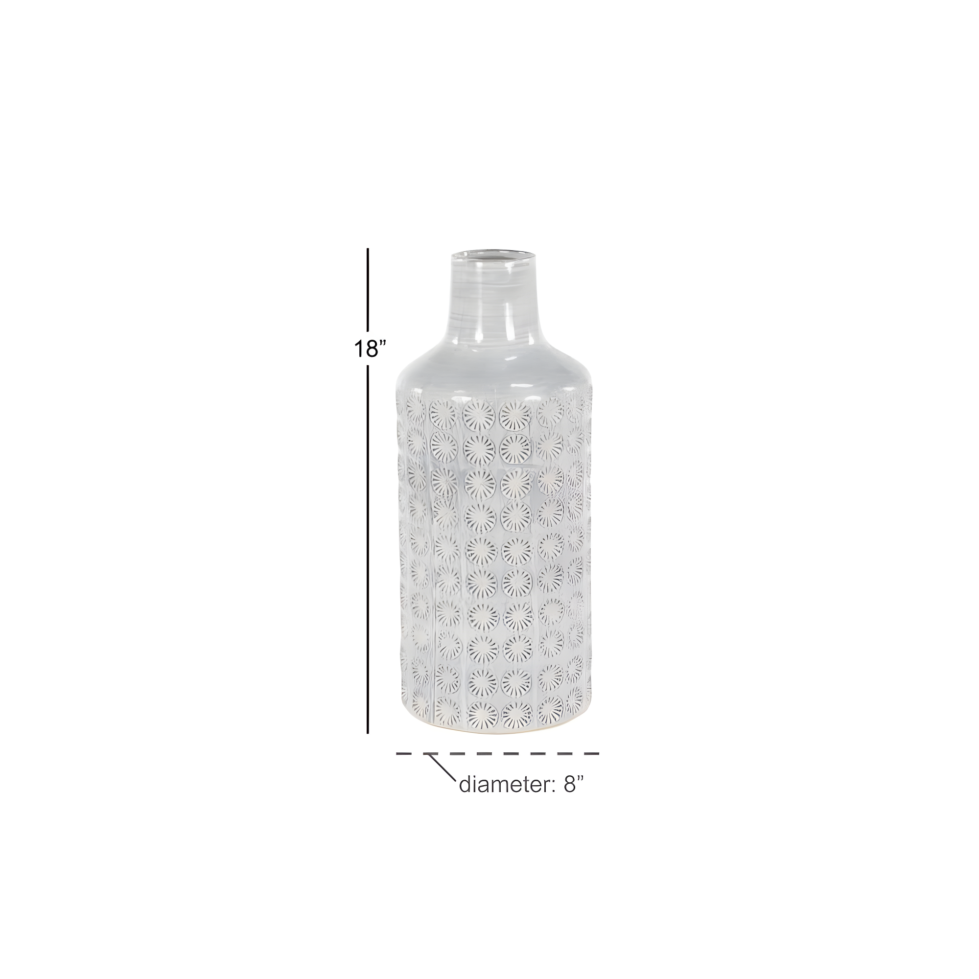 CosmoLiving by Cosmopolitan Porcelain Ceramic Floral Decorative Vase