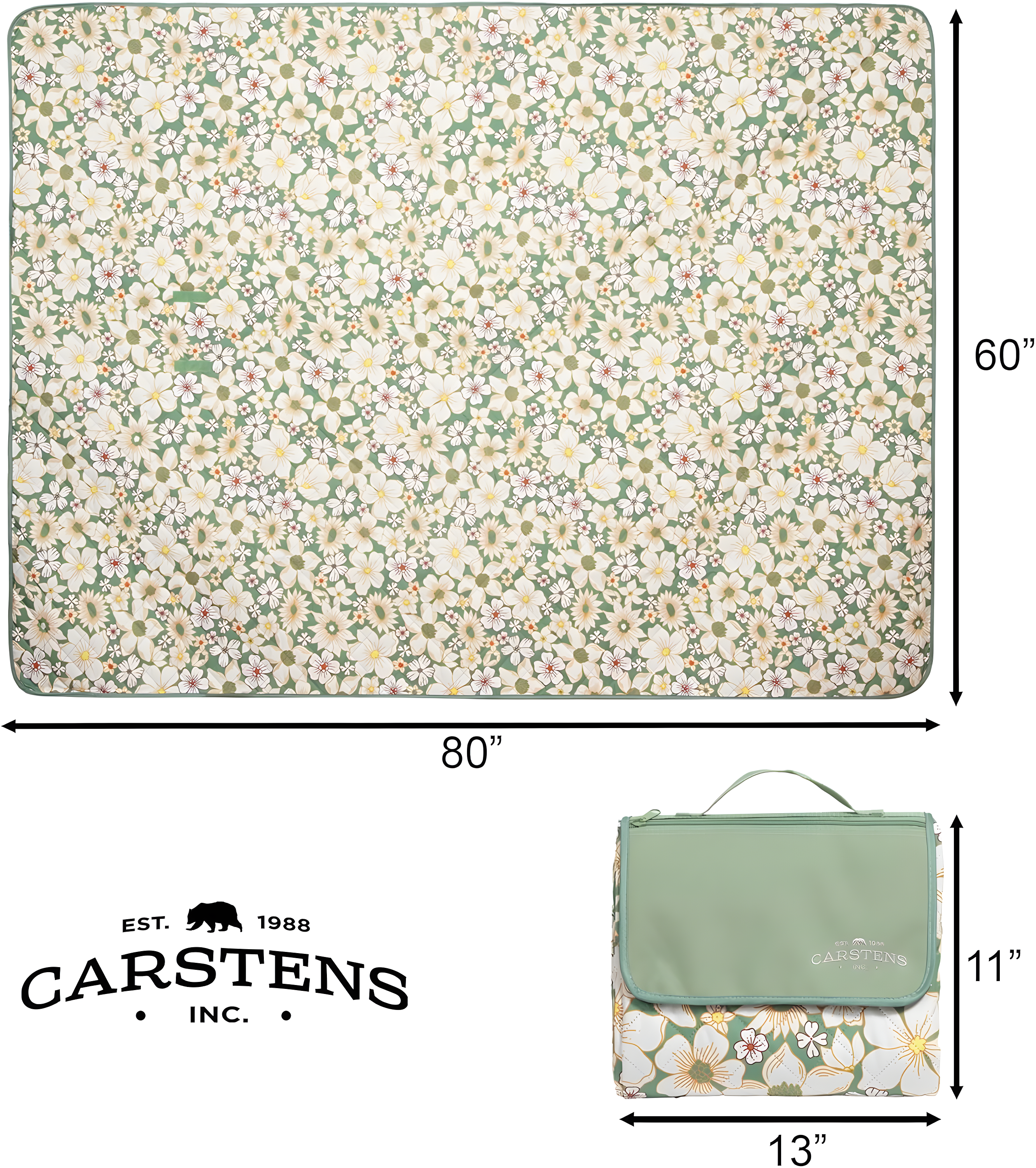Carstens Inc. Polyester Picnic Blanket