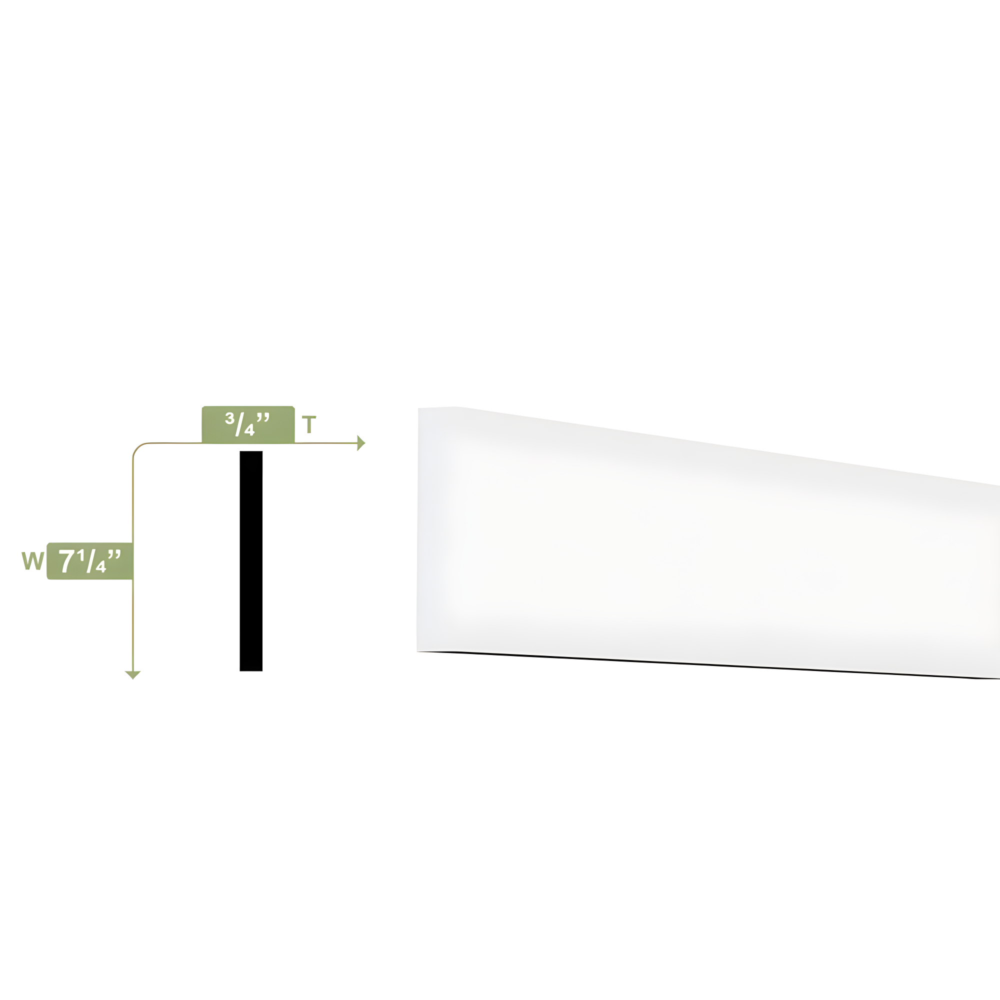 Ekena Millwork H 96'' W D Plastic Casing