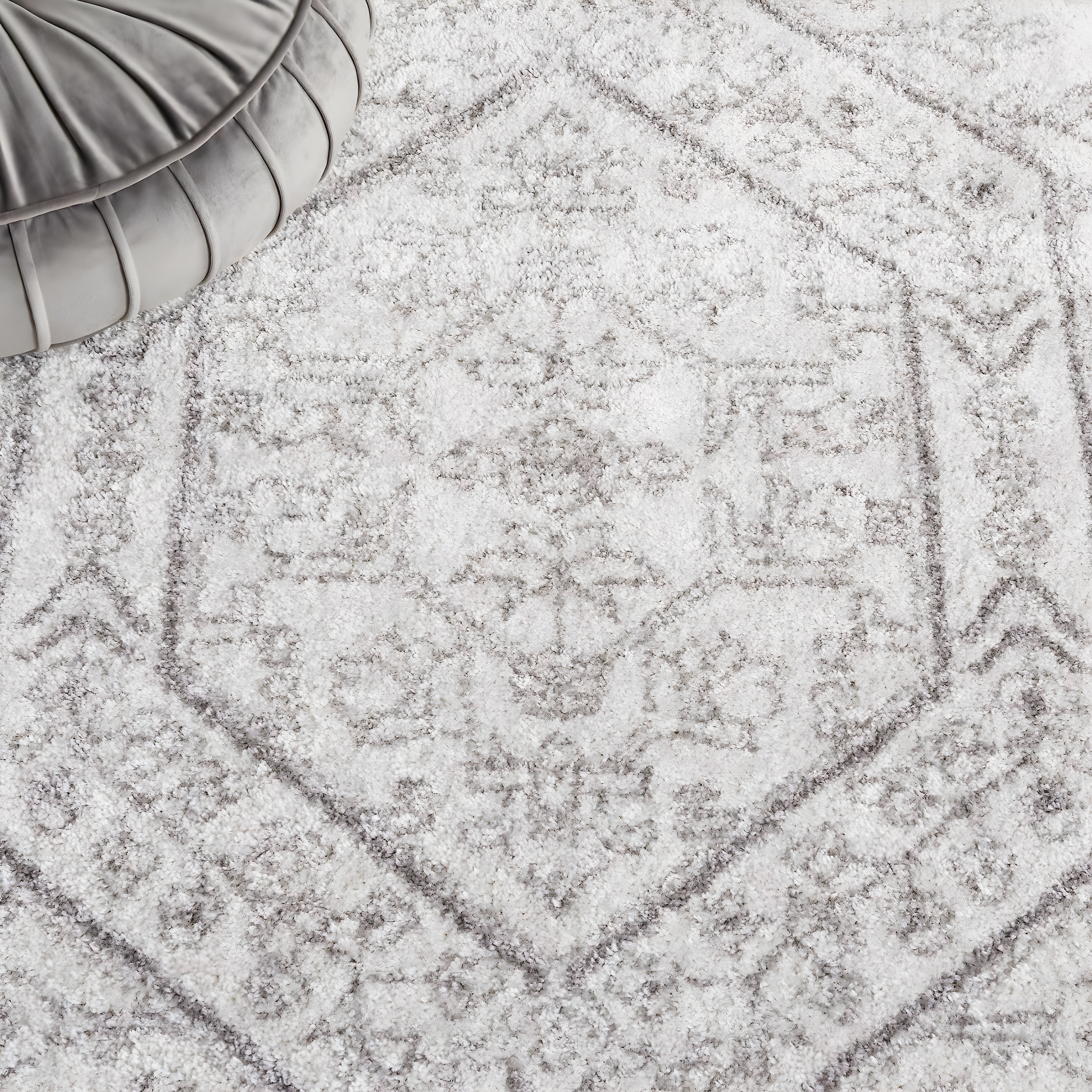 Adirondack ADR108 Power Loomed Area Rug - Ivory/Silver - 8'x10' - Safavieh.
