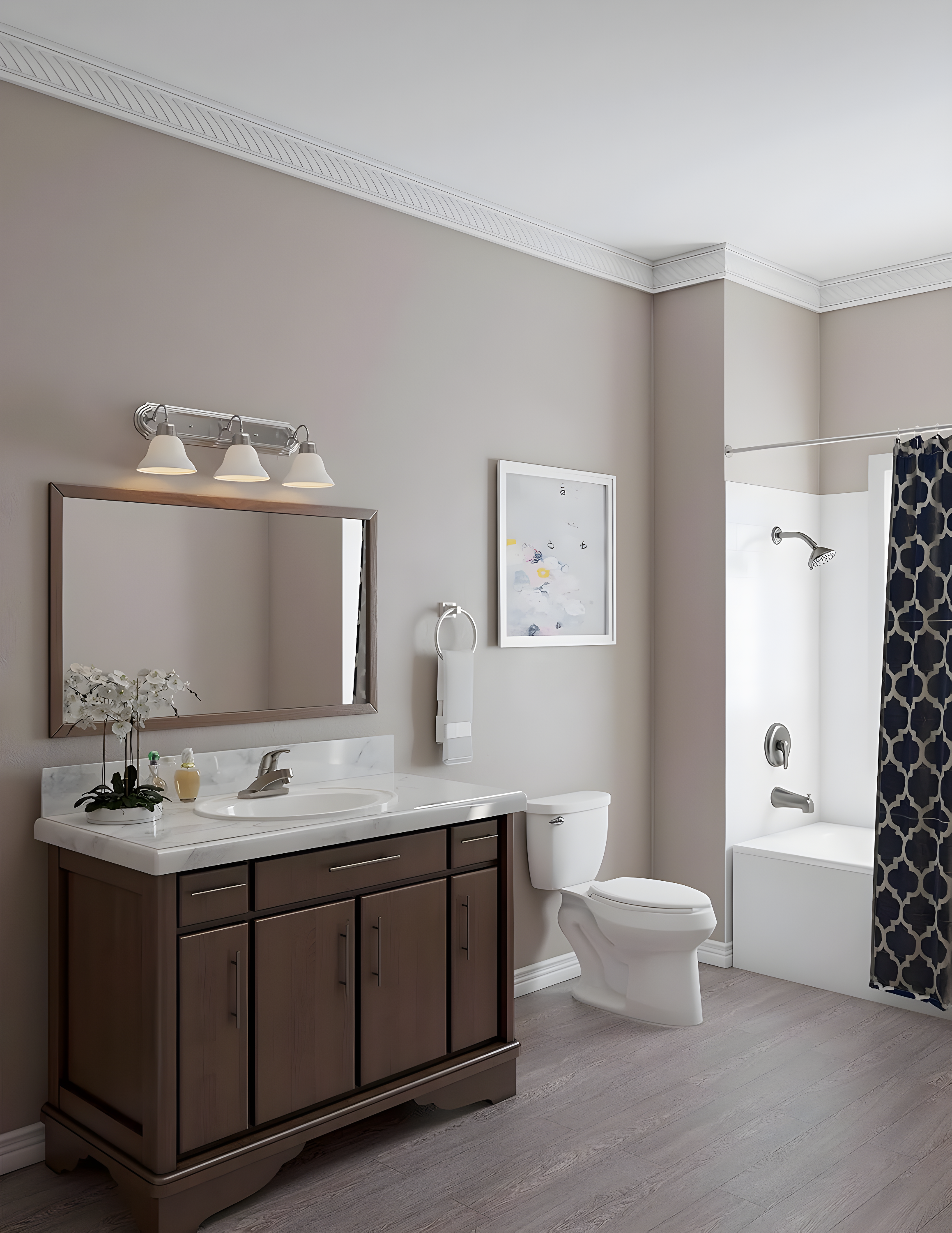 Design House 539163 Millbridge Wall-Mounted Towel Ring for Bathroom, Satin Nickel Finish