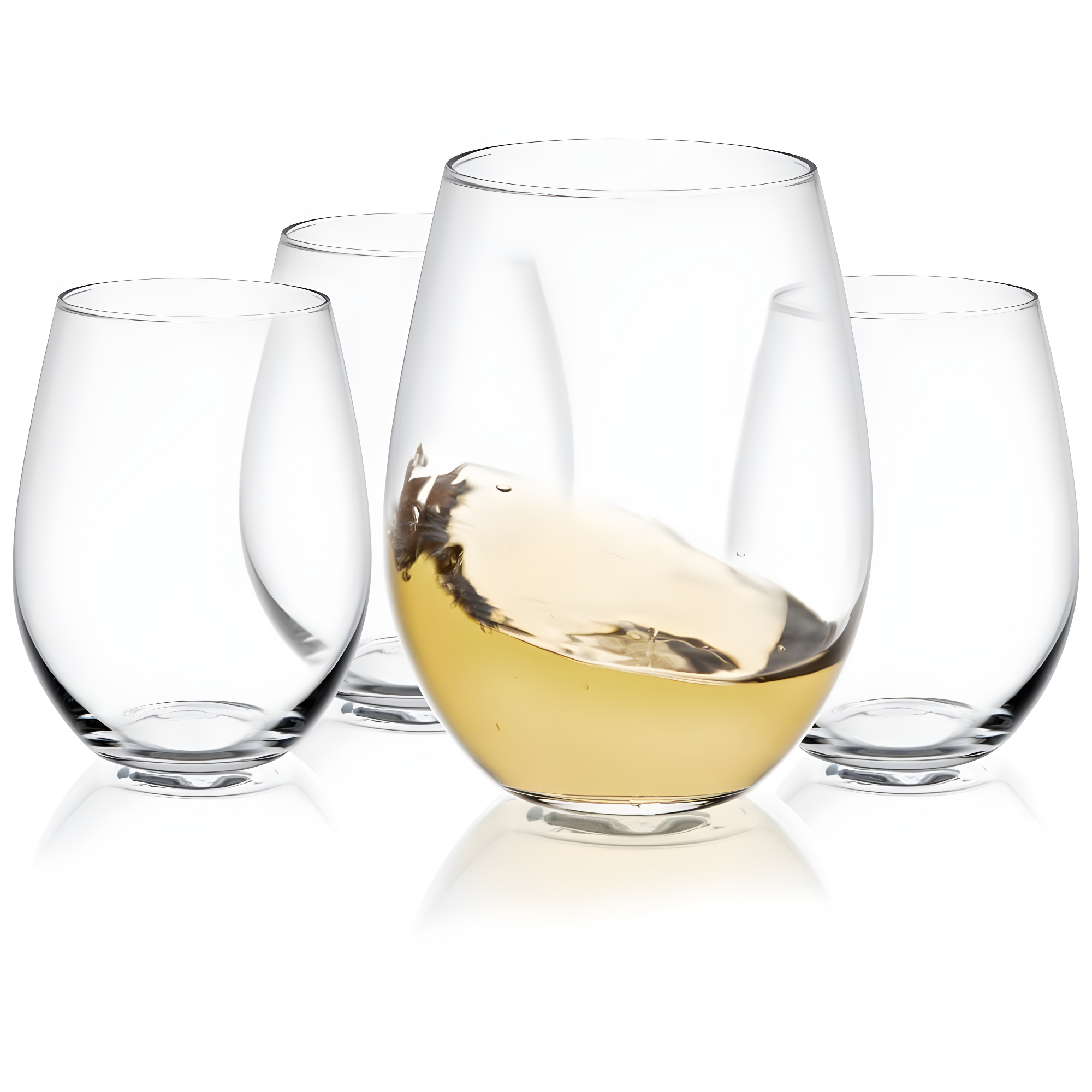 JoyJolt JoyJolt Spirits Stemless Wine Glass, 19oz. (Set of 4)