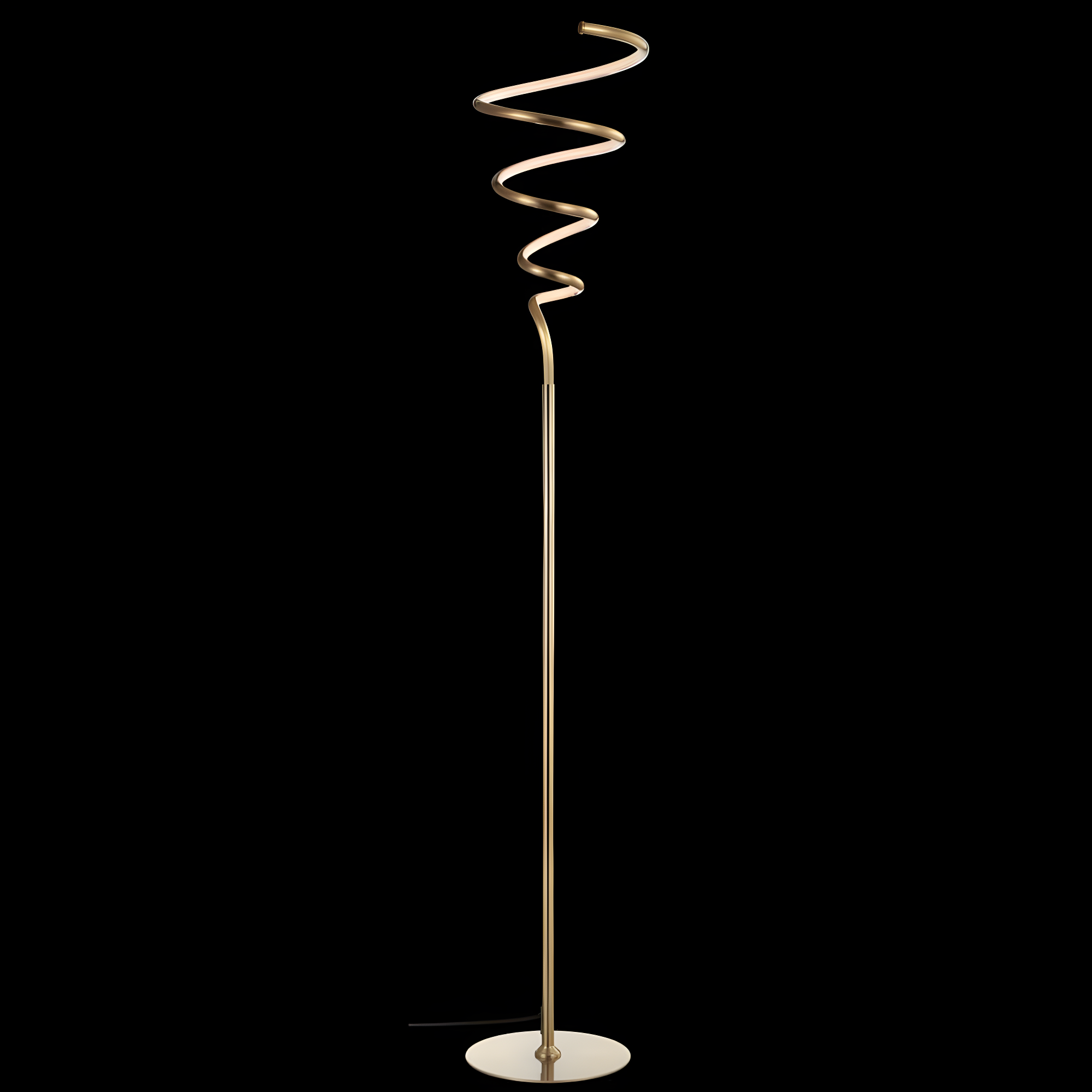 Scribble 60.5" Gold Modern Metal LED Floor Lamp