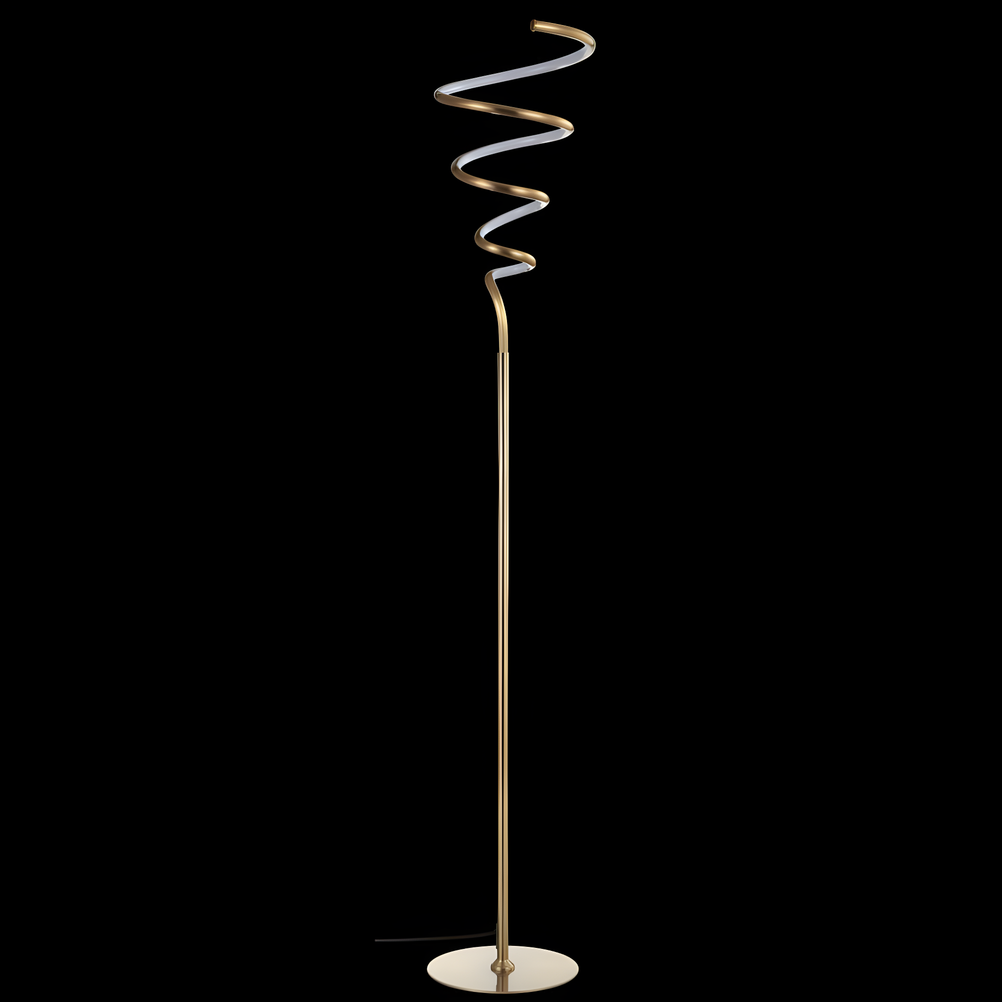 Scribble 60.5" Gold Modern Metal LED Floor Lamp
