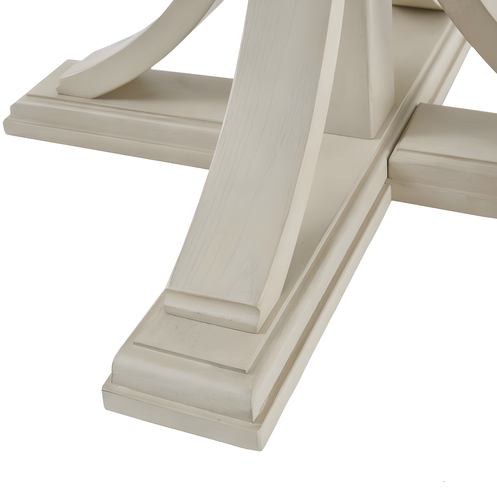 Madison Park Helena Round Dining Table Antique Cream: 4-Seater Pedestal, Kitchen Furniture