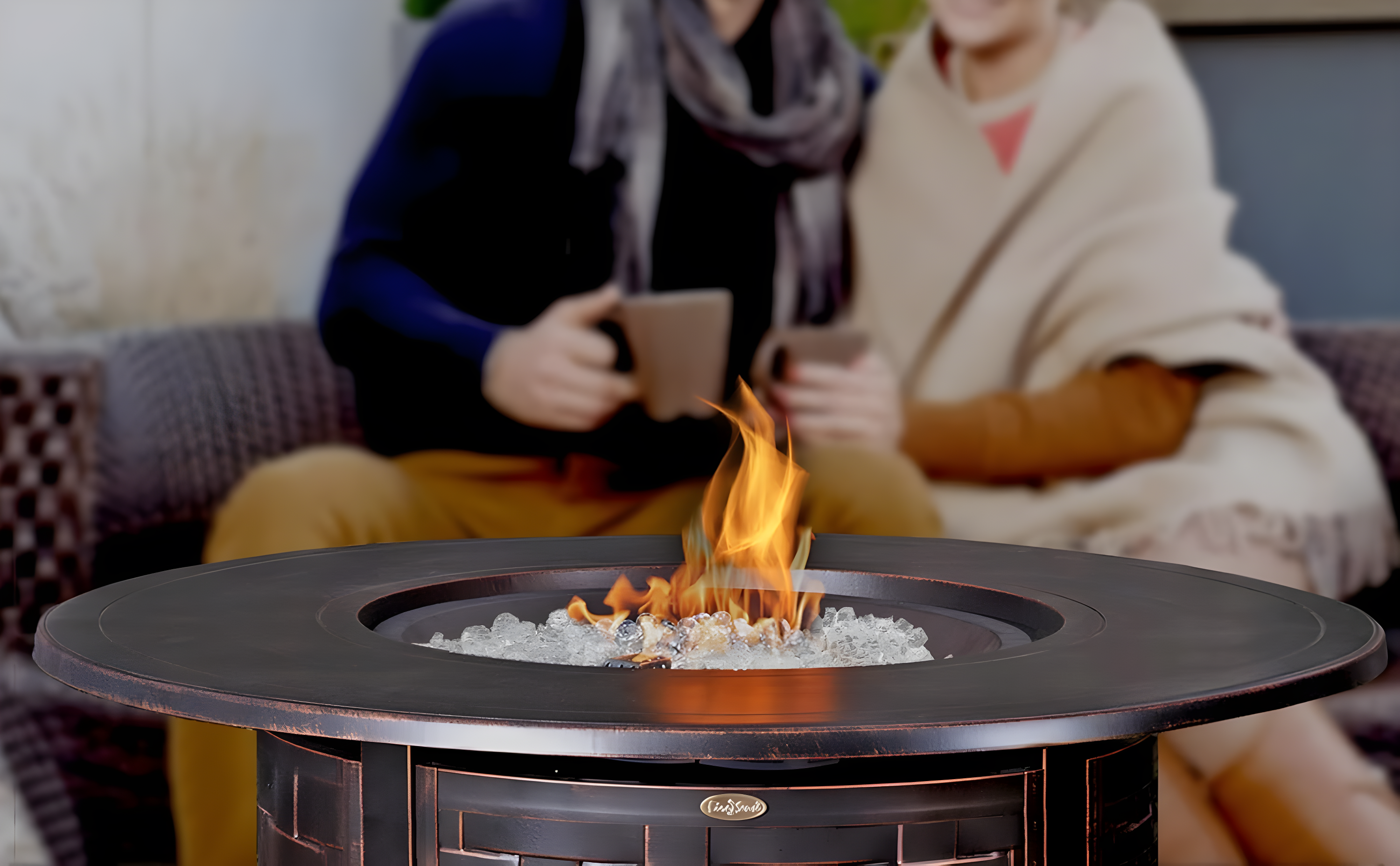 Fire Sense Fire Sense Premium Sparkling Reflective Tempered Fire Glass for Fire Pits Easy to Install-10 Lbs Crystal Clear