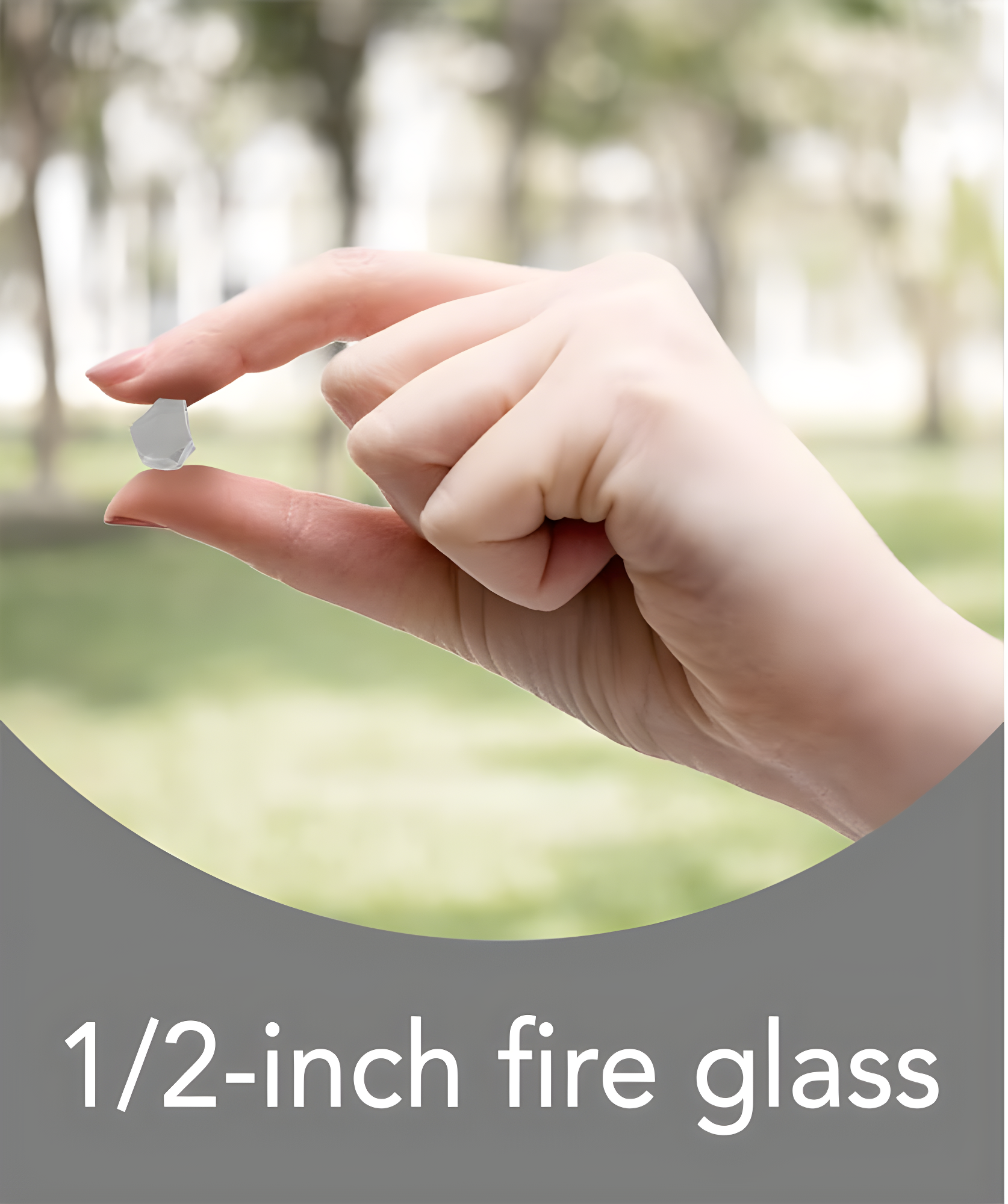 Fire Sense Fire Sense Premium Sparkling Reflective Tempered Fire Glass for Fire Pits Easy to Install-10 Lbs Crystal Clear