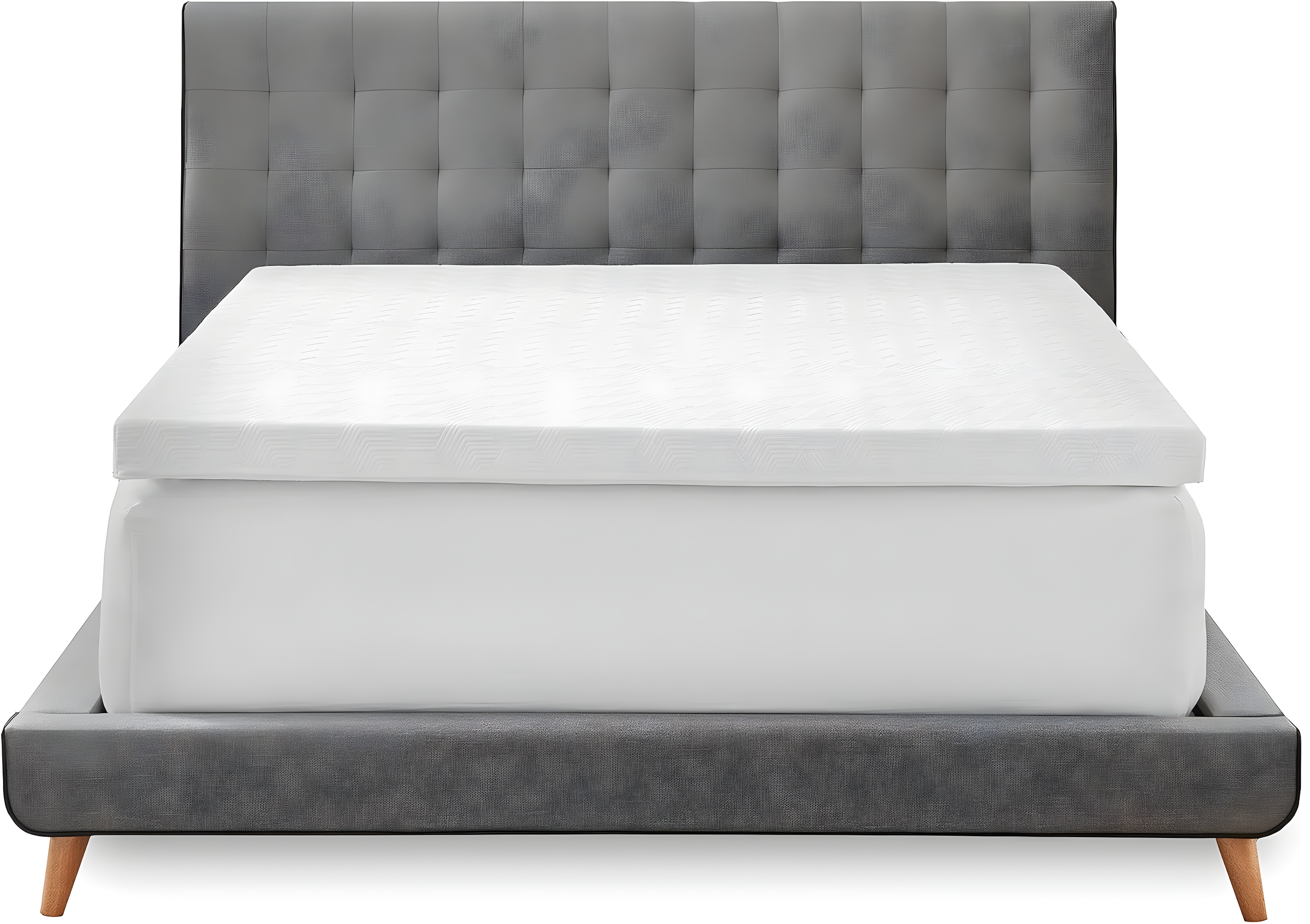 3" Gel Memory Foam Mattress Topper with Cooling Cover