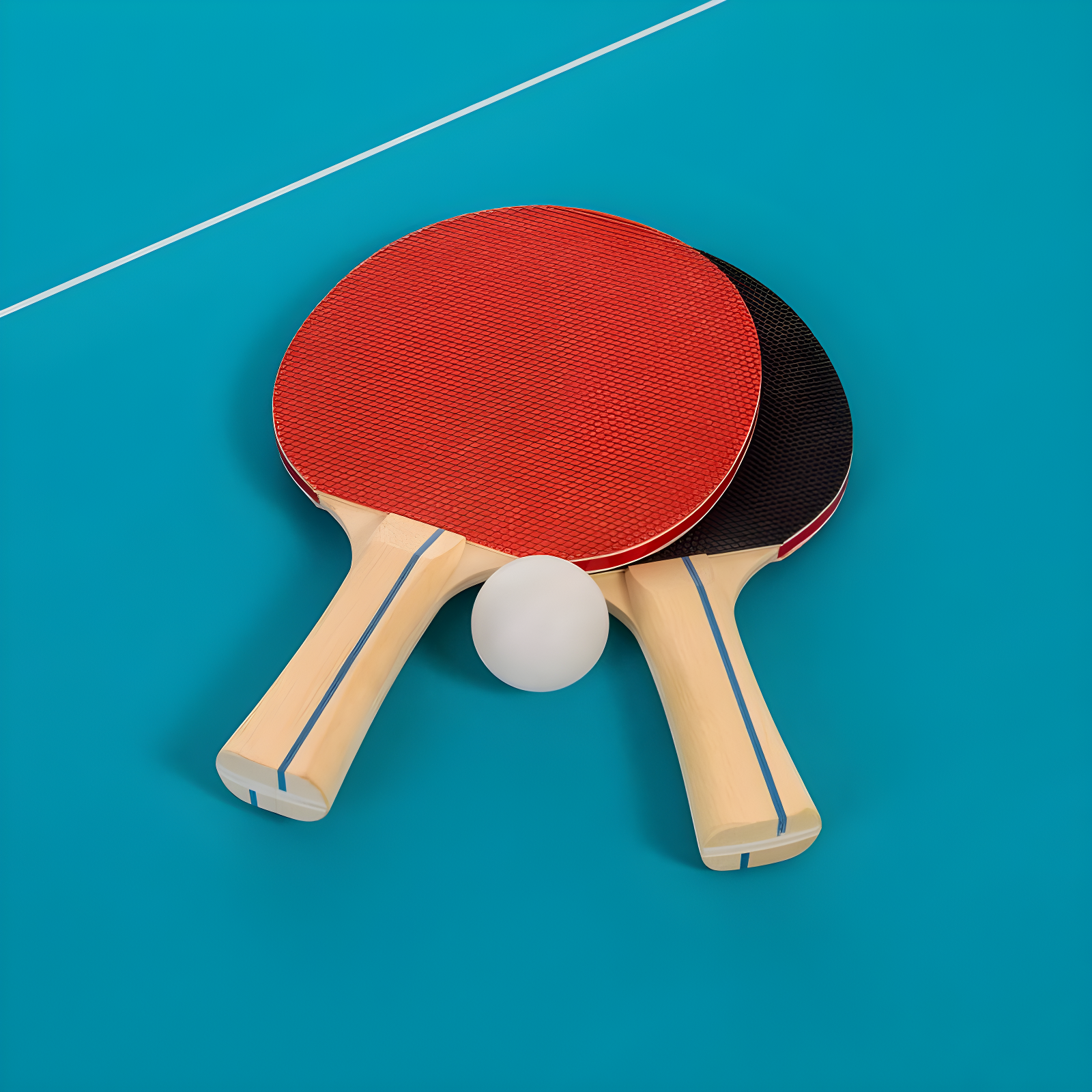 Ping-Pong Pop up Foldable Indoor Table Tennis Table with Paddles and Balls (19mm Thick)