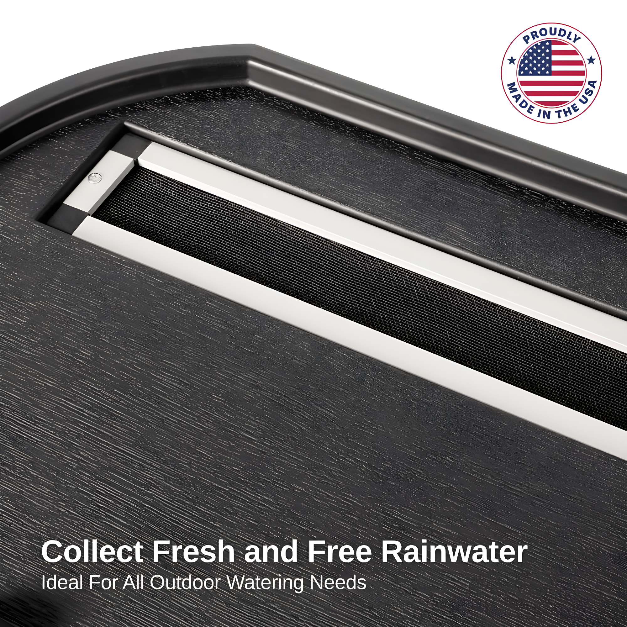 RTS Companies 55 Gallon Premium Eco Flat Back Rain Barrel with Removable Lid