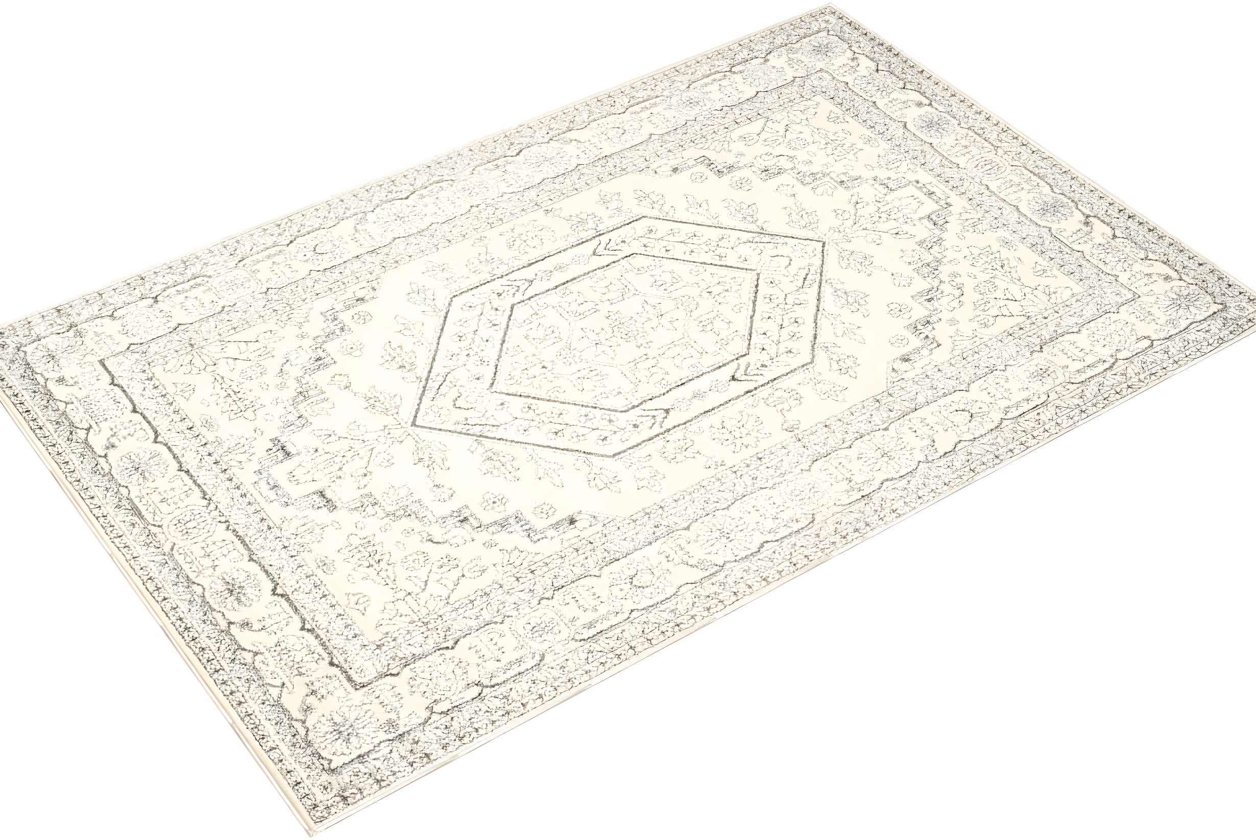 Adirondack ADR108 Power Loomed Area Rug - Ivory/Silver - 6'x9' - Safavieh.