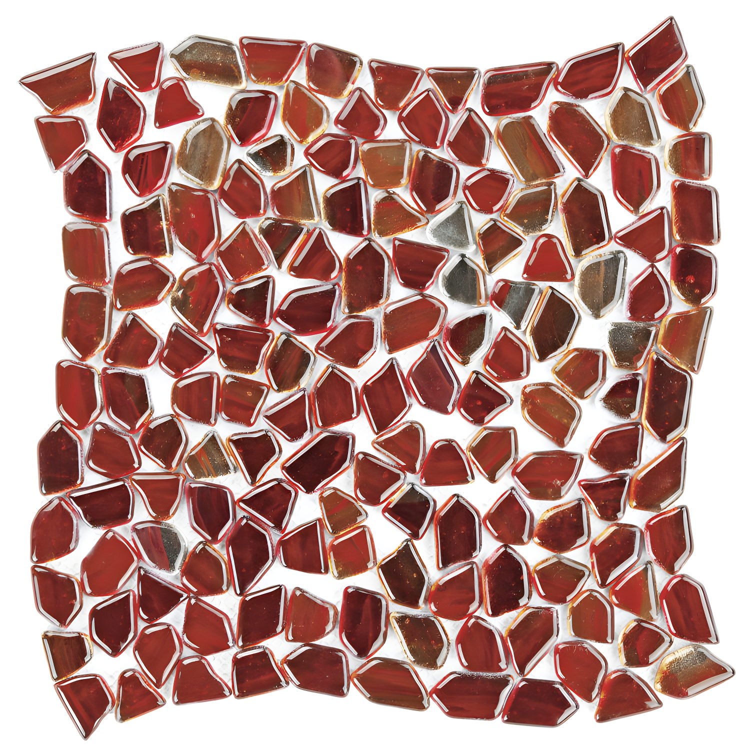 Bond Tile Fractal Pebble 11.88 in. x 11.88 in. Polished Glass Wall Mosaic Tile (0.98 Sq. Ft. / Each)