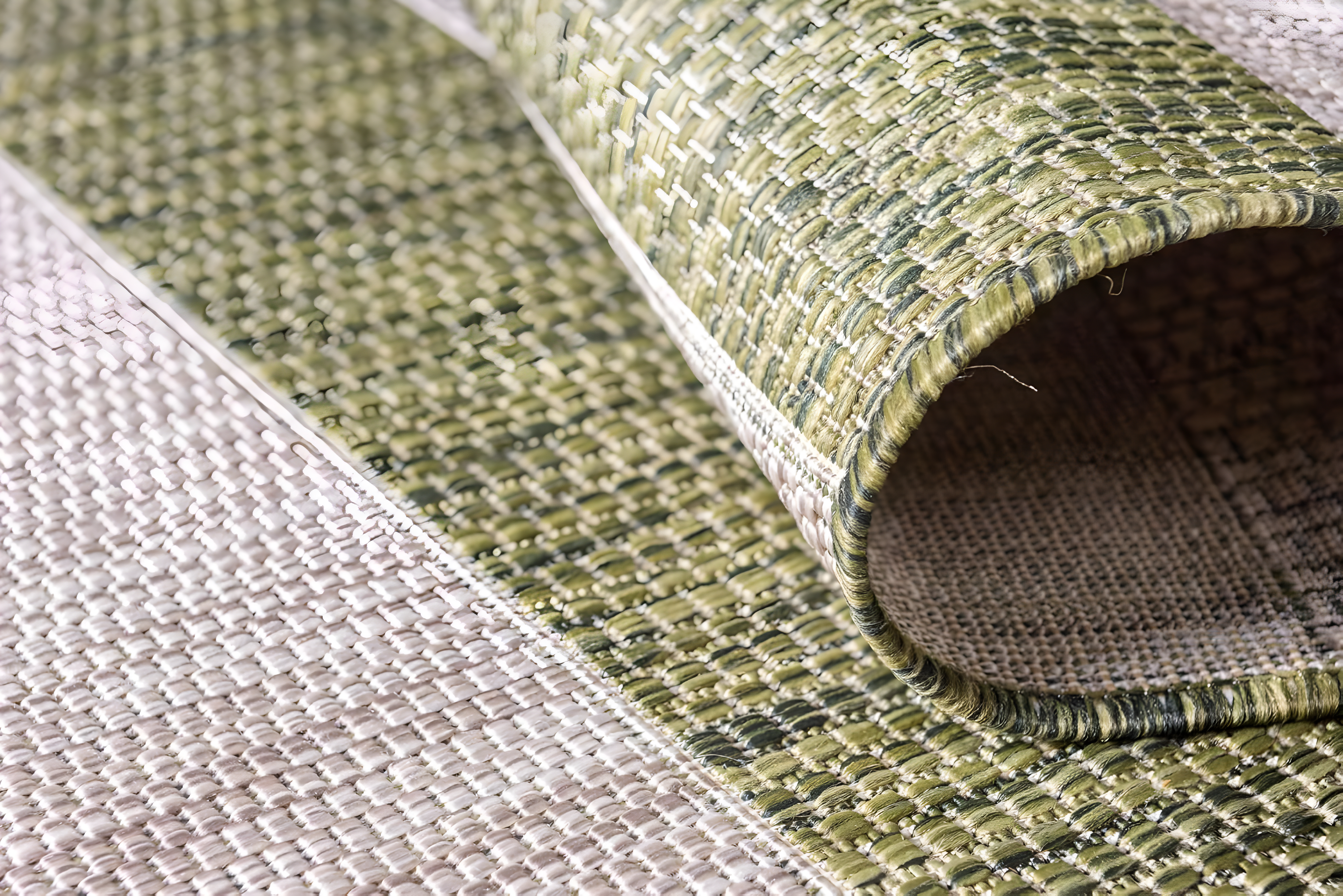 Unique Loom 7' 1 x 10' 0 Rectangle Indoor/Outdoor Striped Green Area Rug