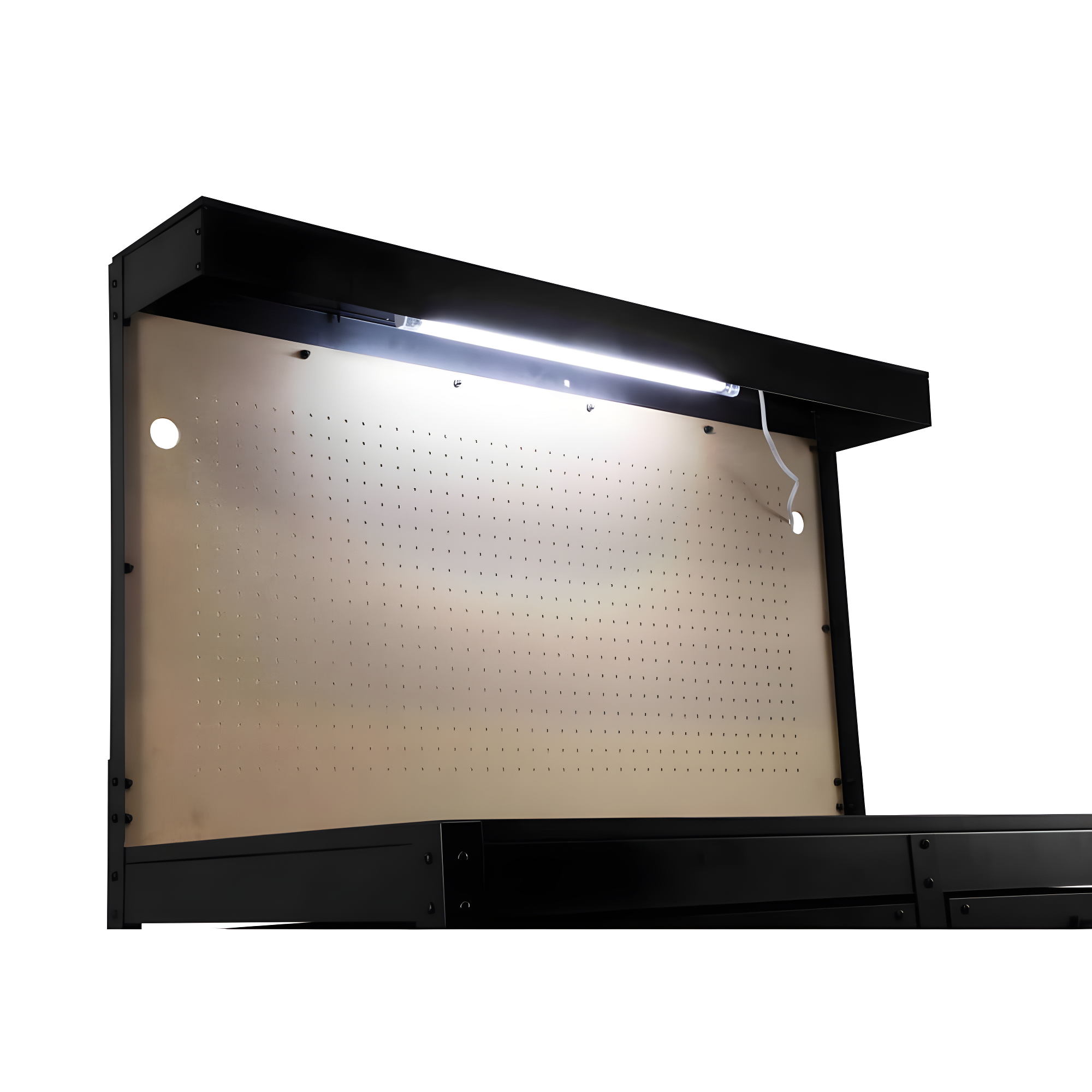 WEN 48 inch Steel Workbench with power outlets and light, 200lb capacity