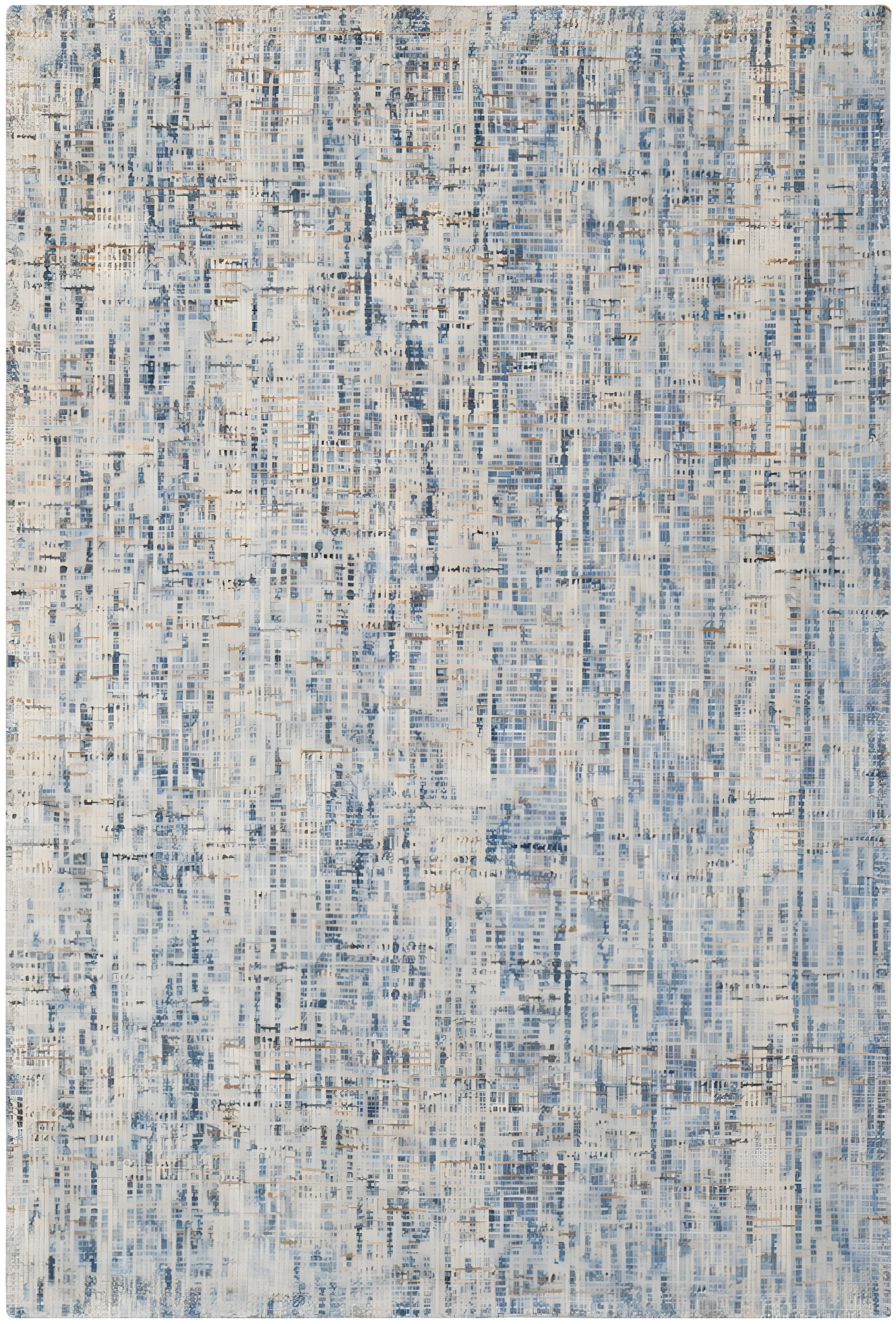 Abstract ABT468 Handmade Indoor Accent Rug - Dark Blue/Rust - 2'x3' - Safavieh