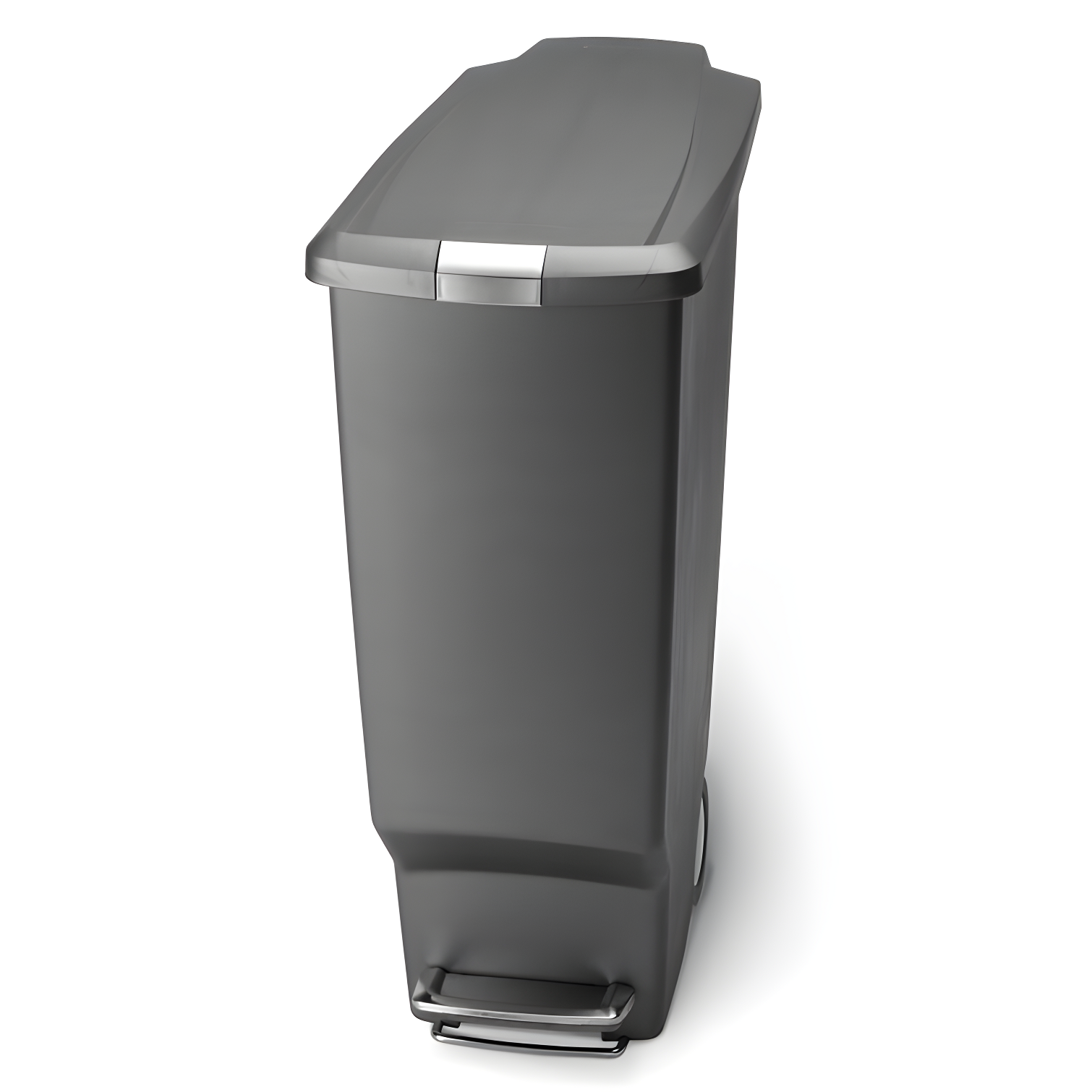 simplehuman 40 Liter / 10.6 Gallon Slim Kitchen Step Trash Can with Secure Slide Lock, Plastic