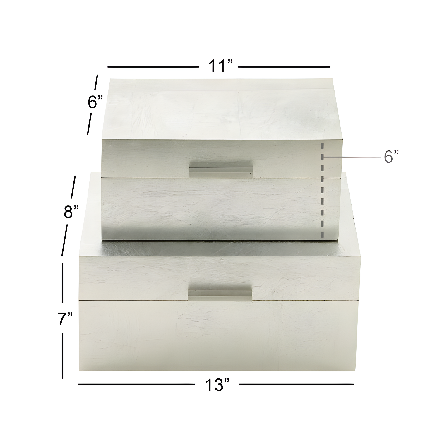 CosmoLiving by Cosmopolitan Wooden Decorative Box with Textured Foiled Exterior Set