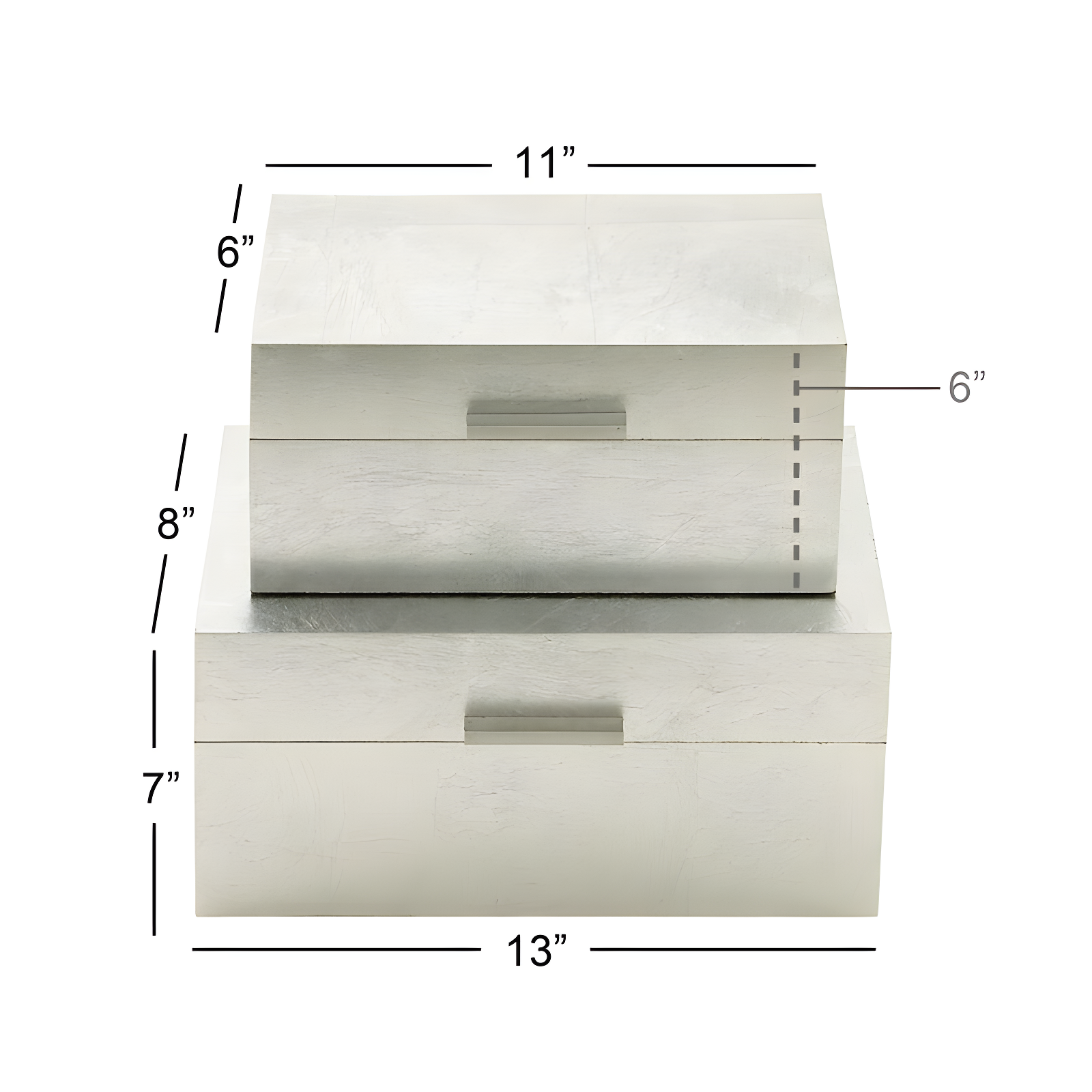 CosmoLiving by Cosmopolitan Wooden Decorative Box with Textured Foiled Exterior Set