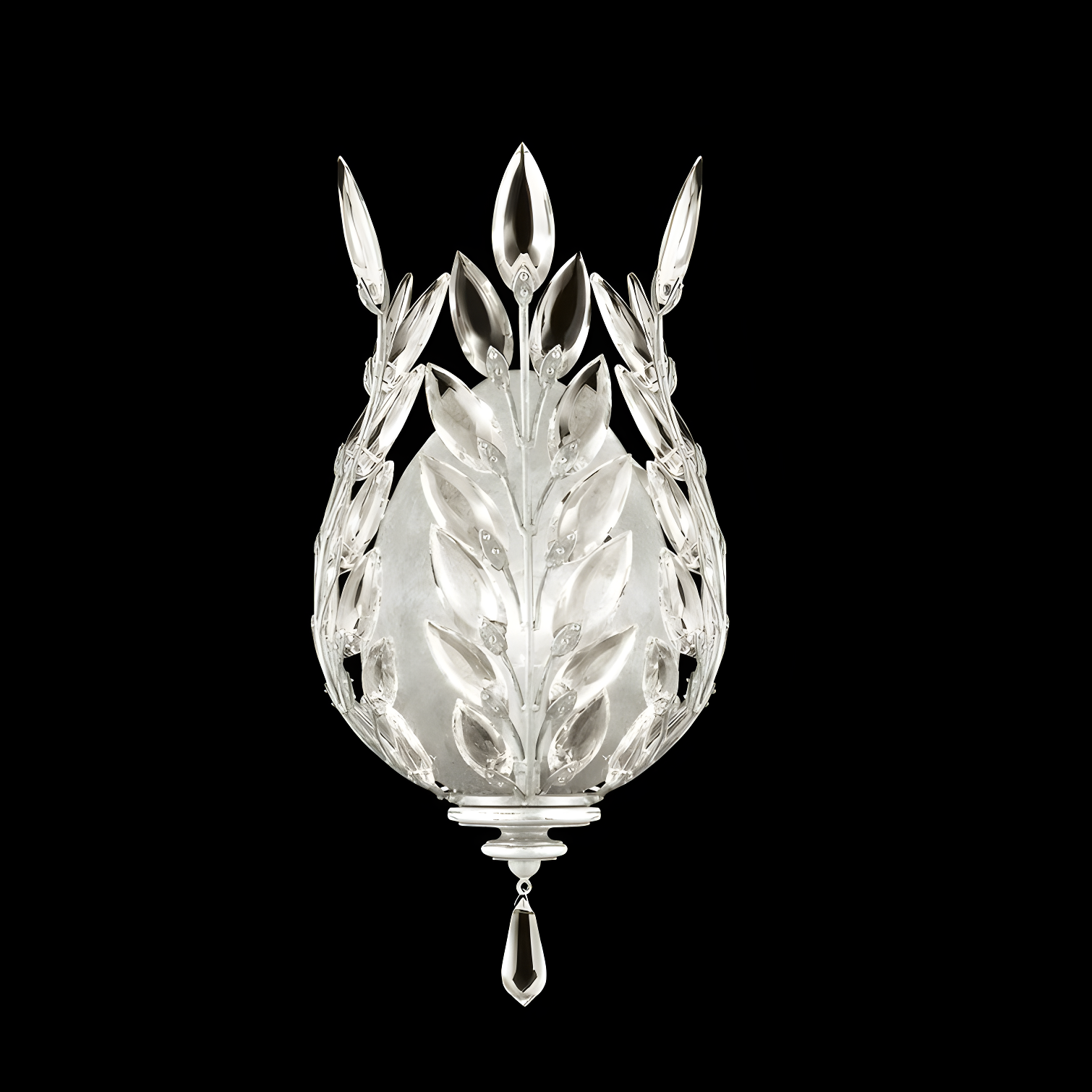 Crystal Laurel Flush Mounted Sconce