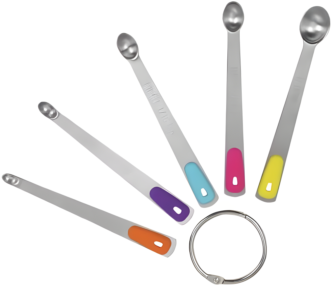 Measuring Spoons Set, Heavy Duty Stainless Steel Measuring Spoons, Mini Measuring Spoon for Cooking Baking, Tablespoon Teaspoon for Dry or Liquid Ingredients, Fits in Spice Jar,set of 5