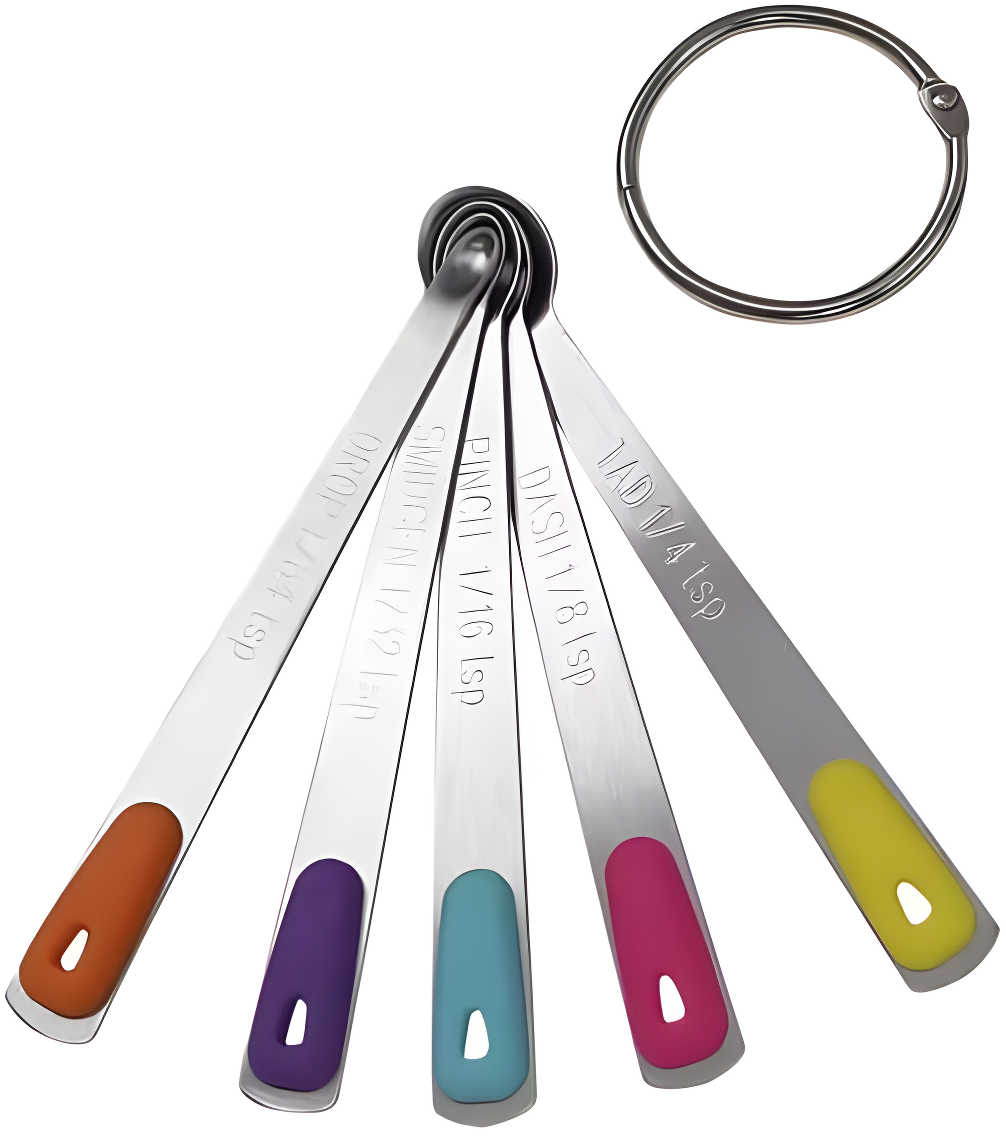 Measuring Spoons Set, Heavy Duty Stainless Steel Measuring Spoons, Mini Measuring Spoon for Cooking Baking, Tablespoon Teaspoon for Dry or Liquid Ingredients, Fits in Spice Jar,set of 5
