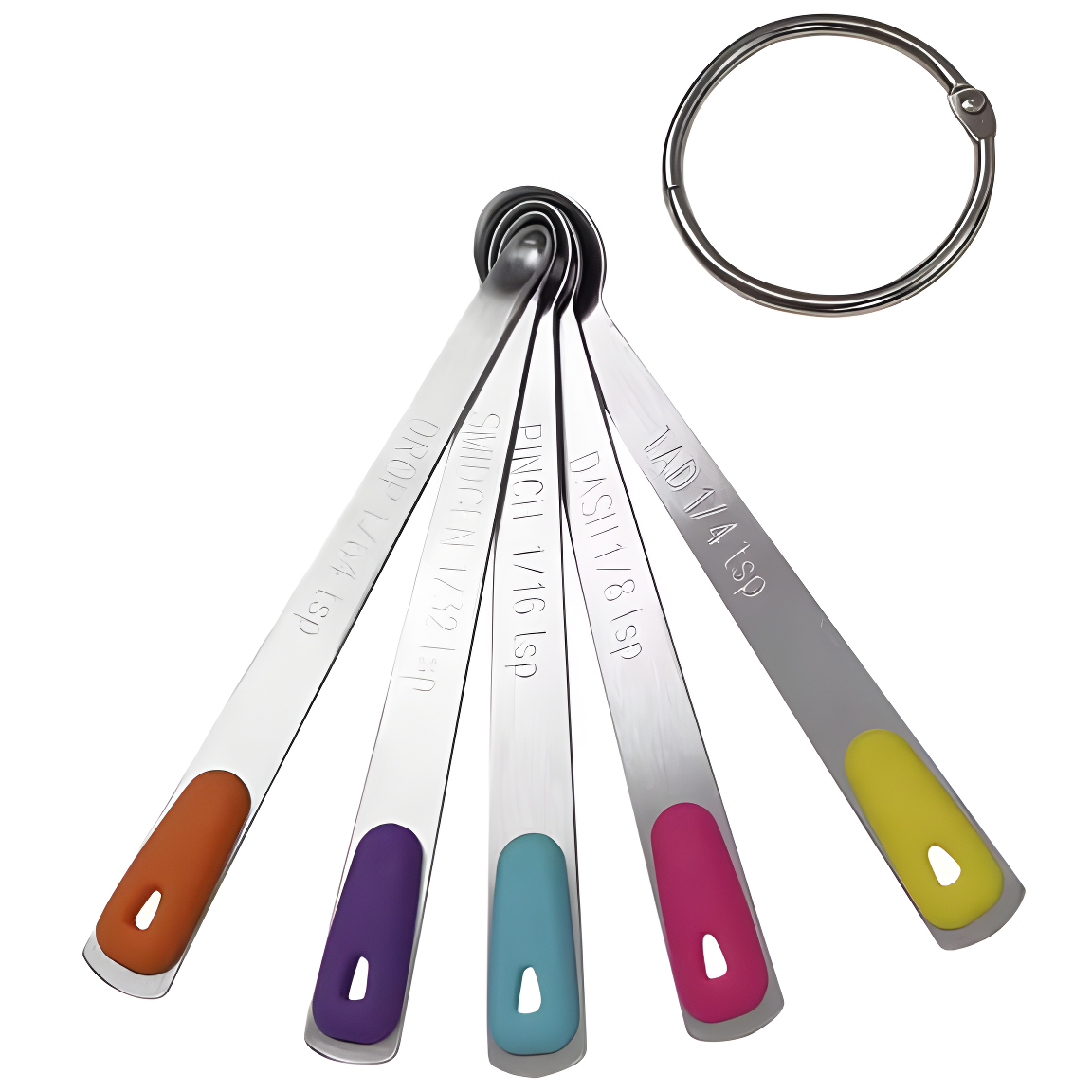 Measuring Spoons Set, Heavy Duty Stainless Steel Measuring Spoons, Mini Measuring Spoon for Cooking Baking, Tablespoon Teaspoon for Dry or Liquid Ingredients, Fits in Spice Jar,set of 5