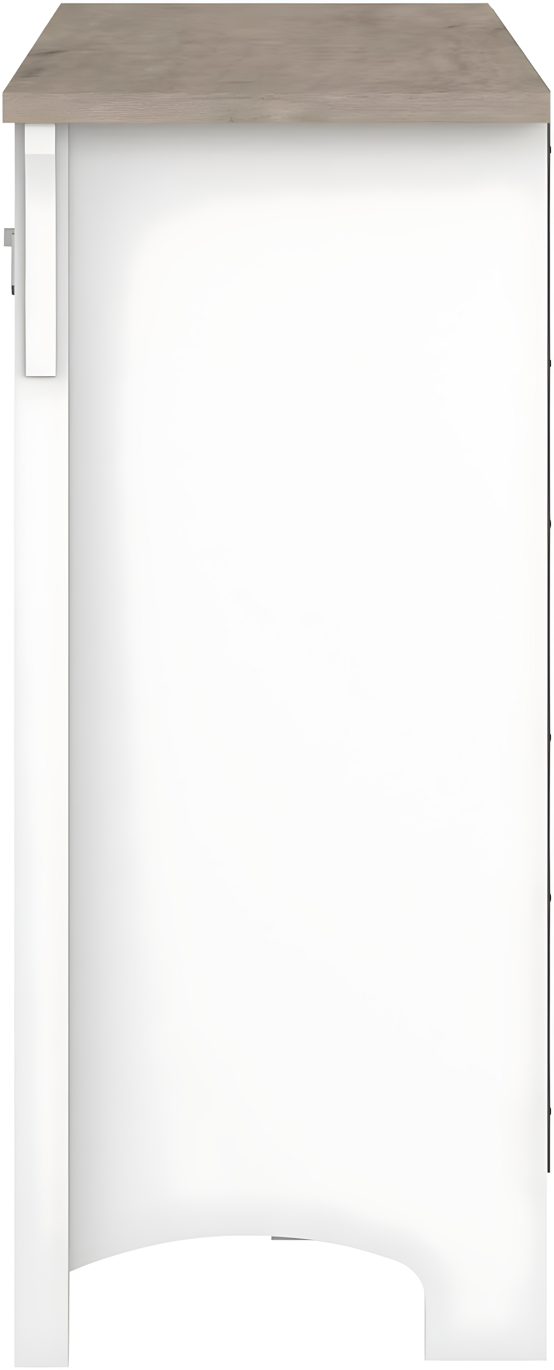 Bush Furniture Salinas Accent Storage Cabinet with Doors, Pure White & Shiplap Gray
