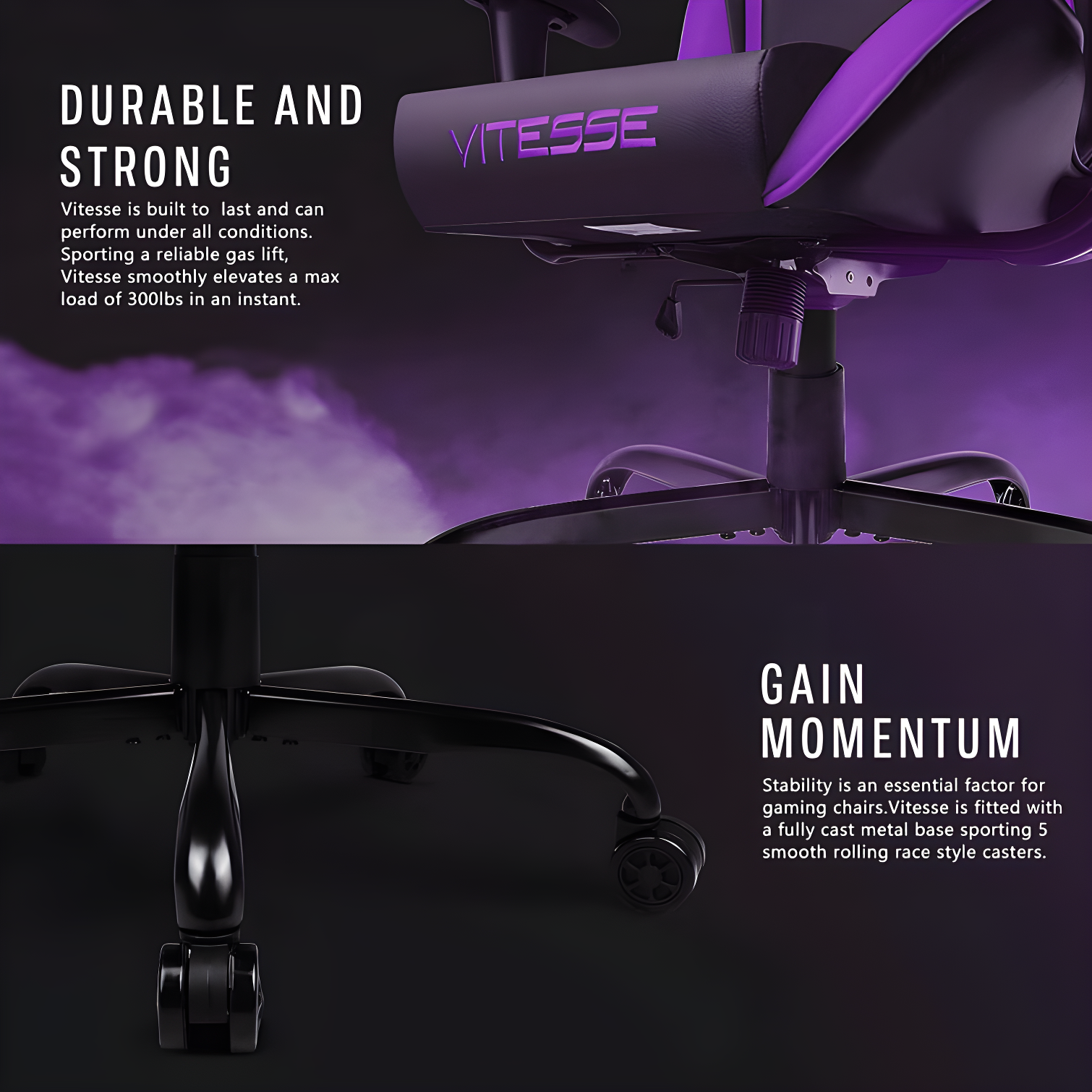 Ergonomic Racing Gaming Chair, 330 lbs PC Computer Chair with Support and Headrest